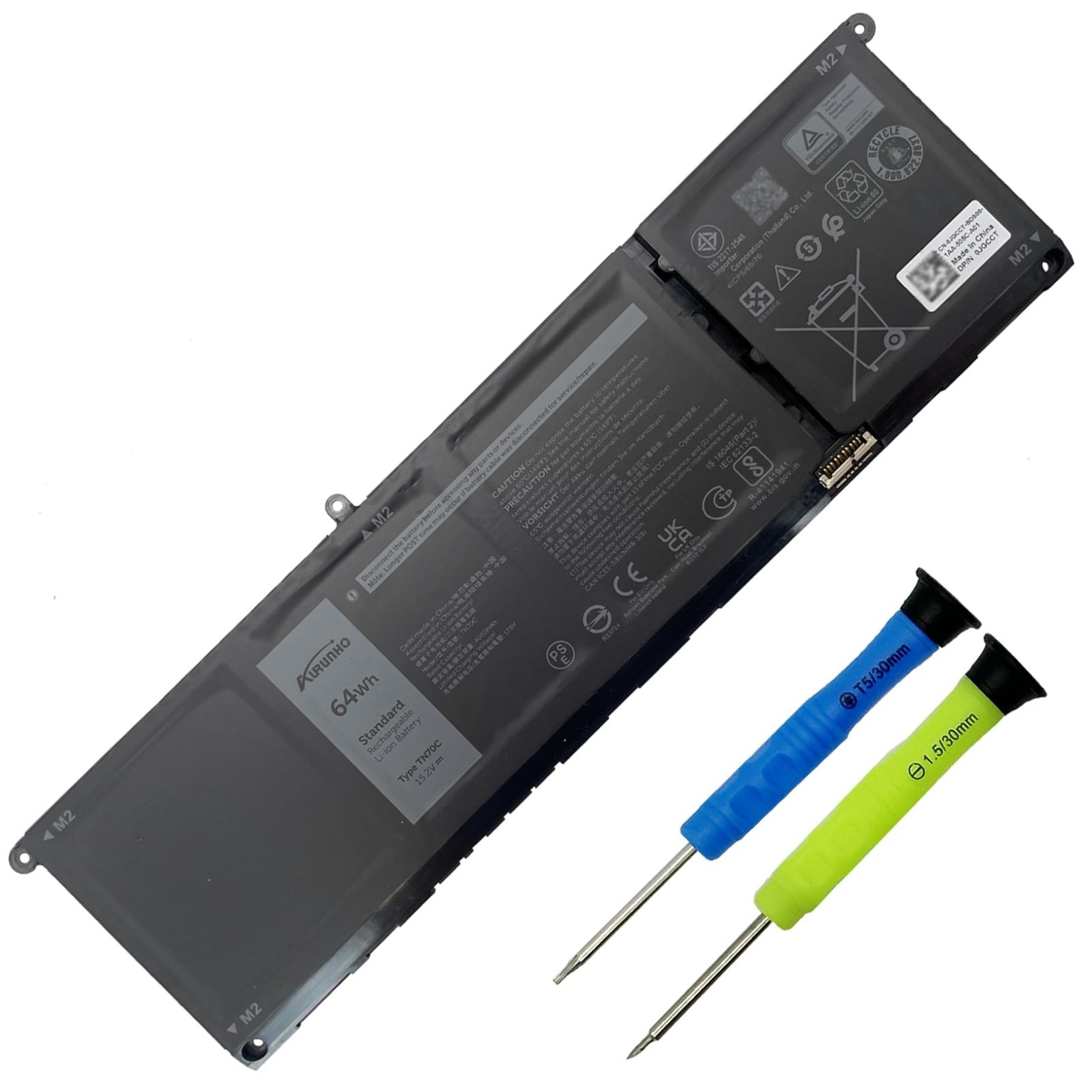 High-Capacity Laptop Battery Replacement for Dell Inspiron, Latitude, Vostro Ser