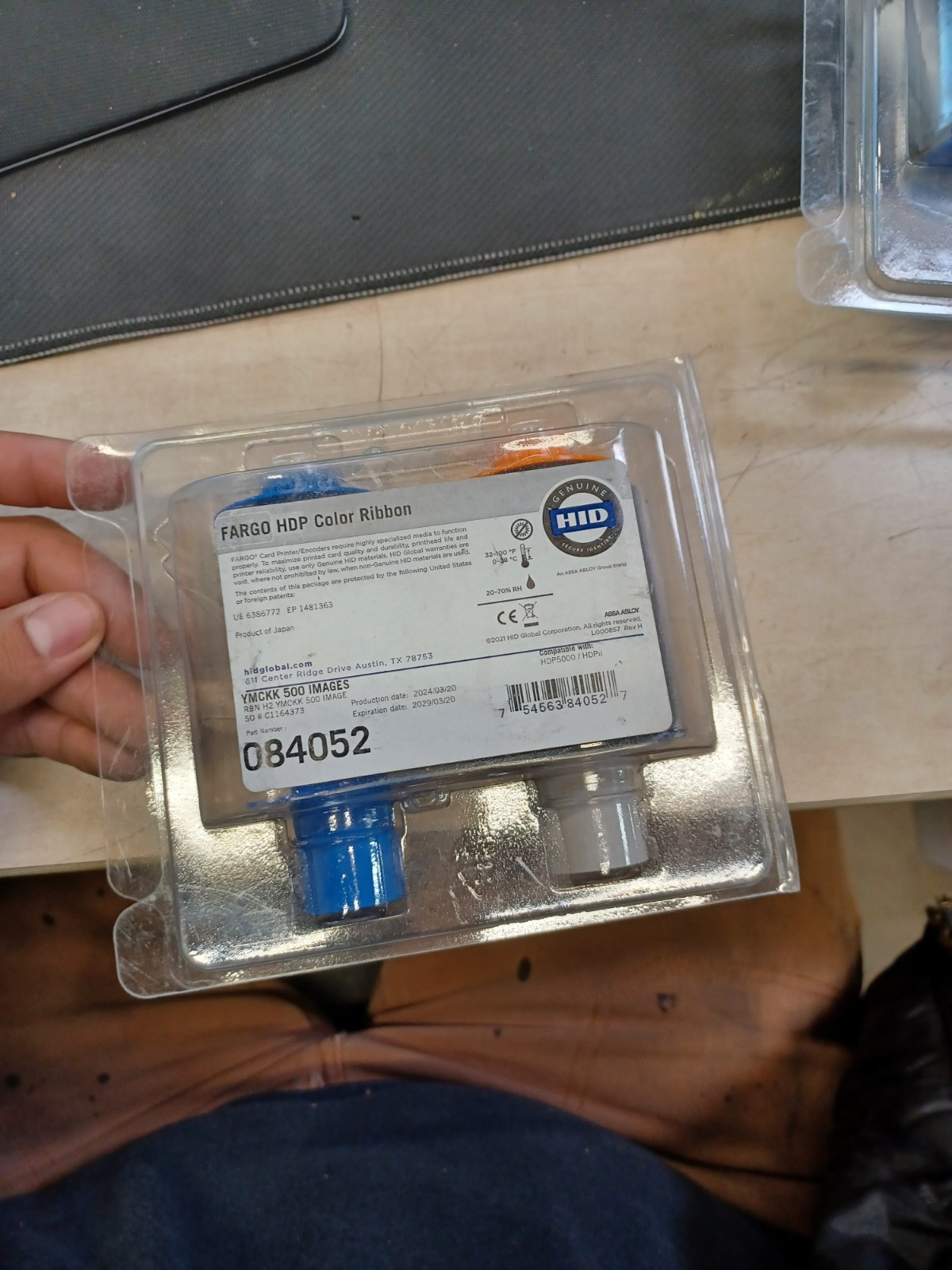 HID Fargo YMCKKK Ribbon Cartridge HDP5000 084052 TWO RESIN RIBBON