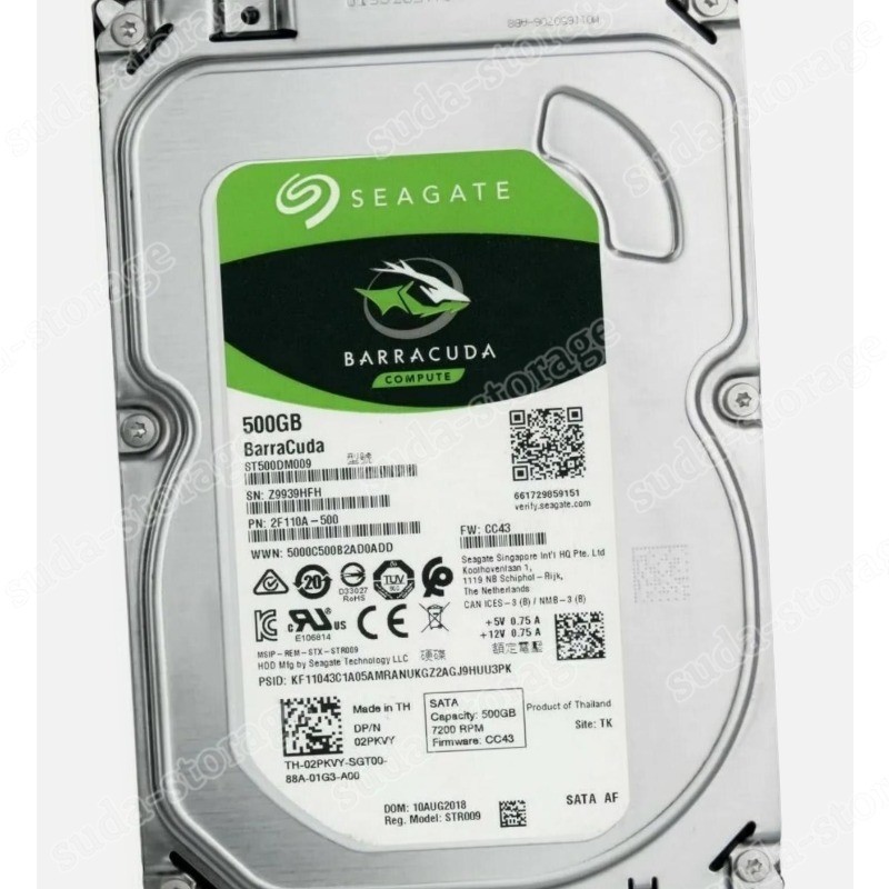 1PCS Seagate BarraCuda 500GB ST500DM009 7200RPM SATA 3.5" PC Internal HDD Hard