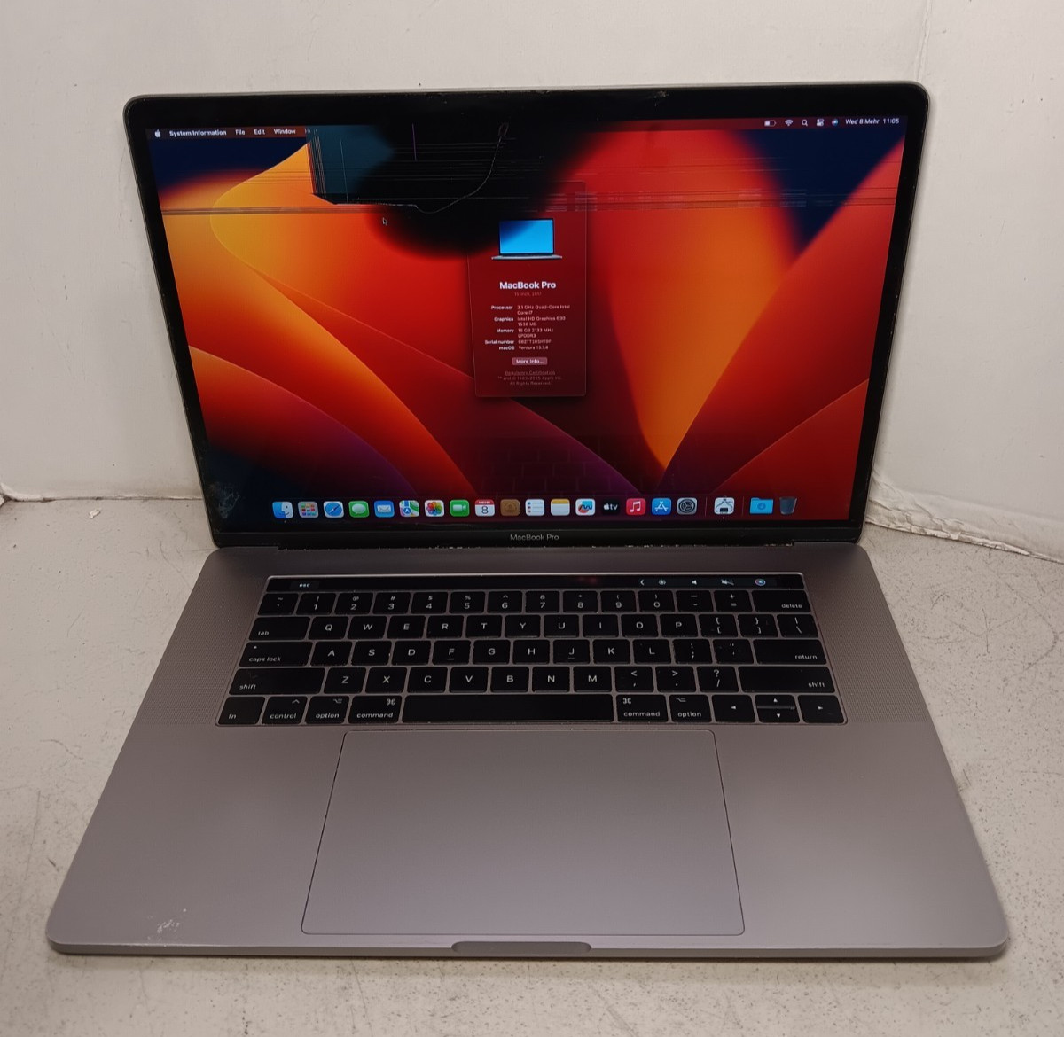 2017 Apple MacBook Pro 15-inch i7 3.1GHz 16GB RAM 1TB SSD Pro 560 READ #69