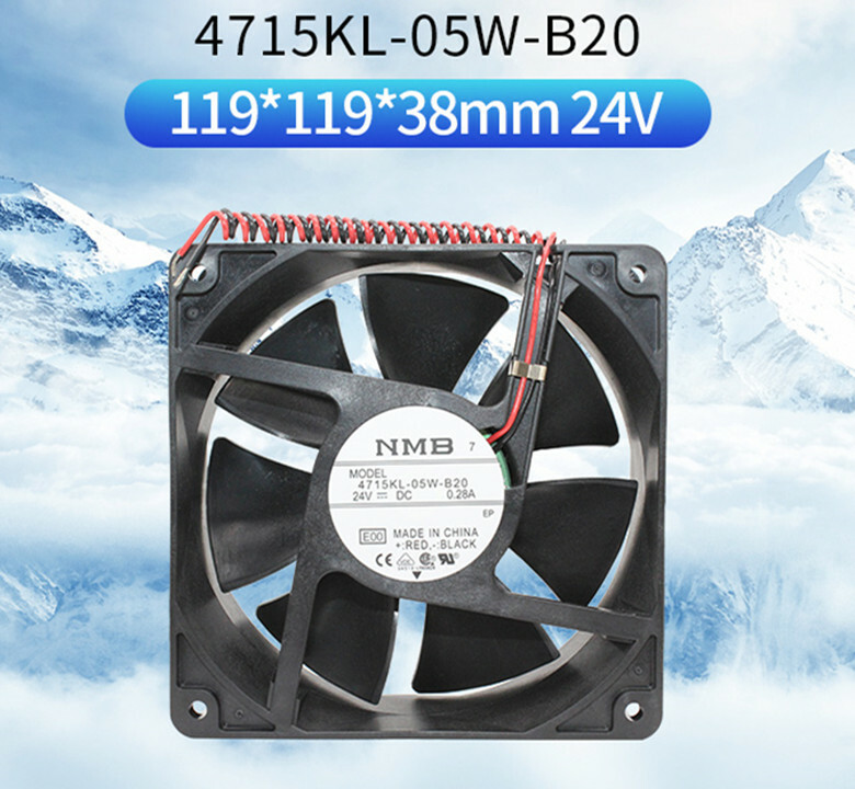 1pcs NMB 4715KL-05W-B20 12038 12cm 24V 0.28A Inverter Cooling Fan