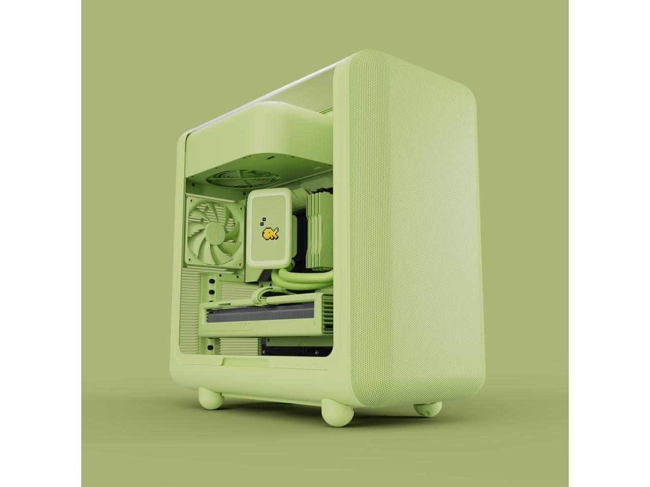 HYTE CS-HYTE-X50G-MM Green ABS / Steel / Tempered Glass ATX Mid Tower Case (Comp