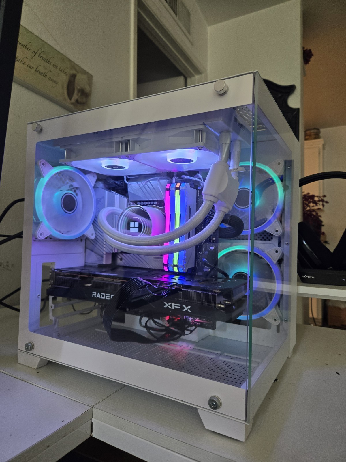 High-Performance Gaming Desktop 6700XT Computer Custom White PC