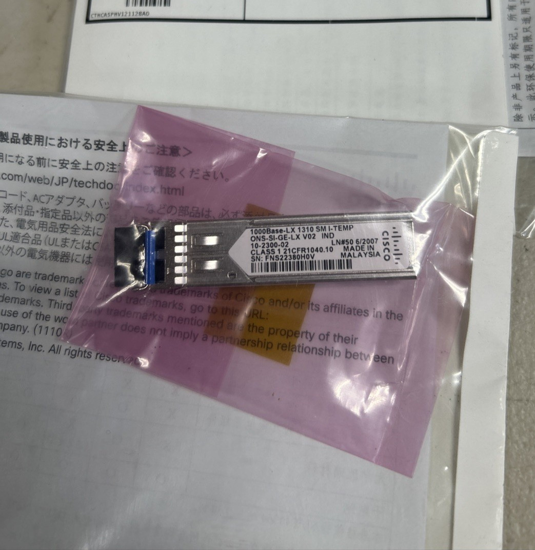 OEM Cisco ONS-SI-GE-LX V02 1 Gigabit 1310 Single Mode Fiber Module 1000base-Lx