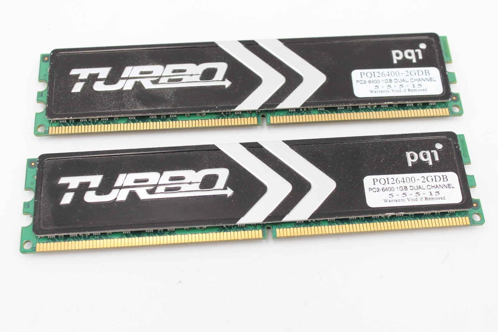PQI26400-2GDB PQI Turbo 2GB Kit (2 x 1GB) PC2-6400 DDR2-800MHz ECC Unbuffered
