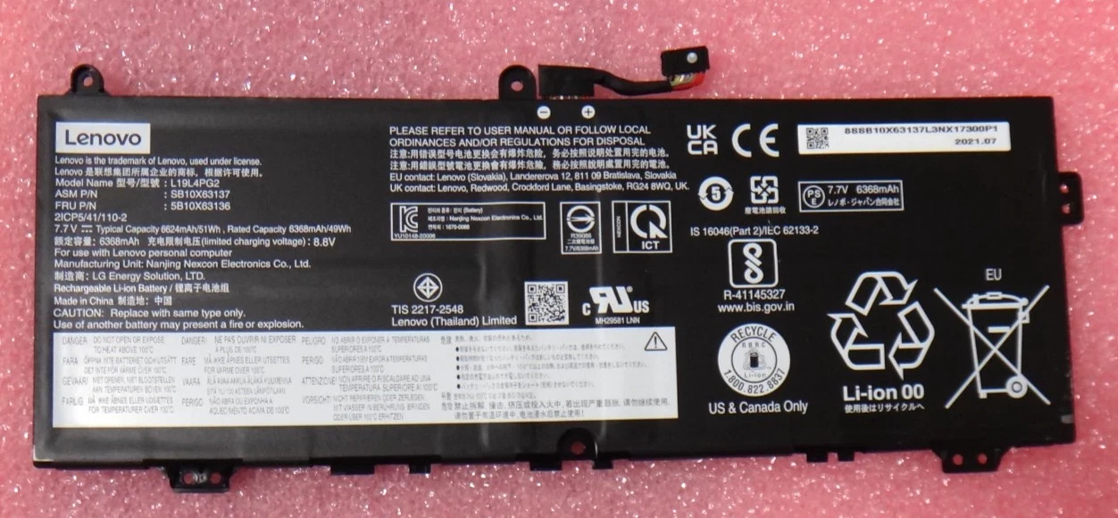 Genuine  Lenovo Ideapad Battery Flex 5 CB-13IMTL6 Series L19D4PG2 L19L4PG2 (M)