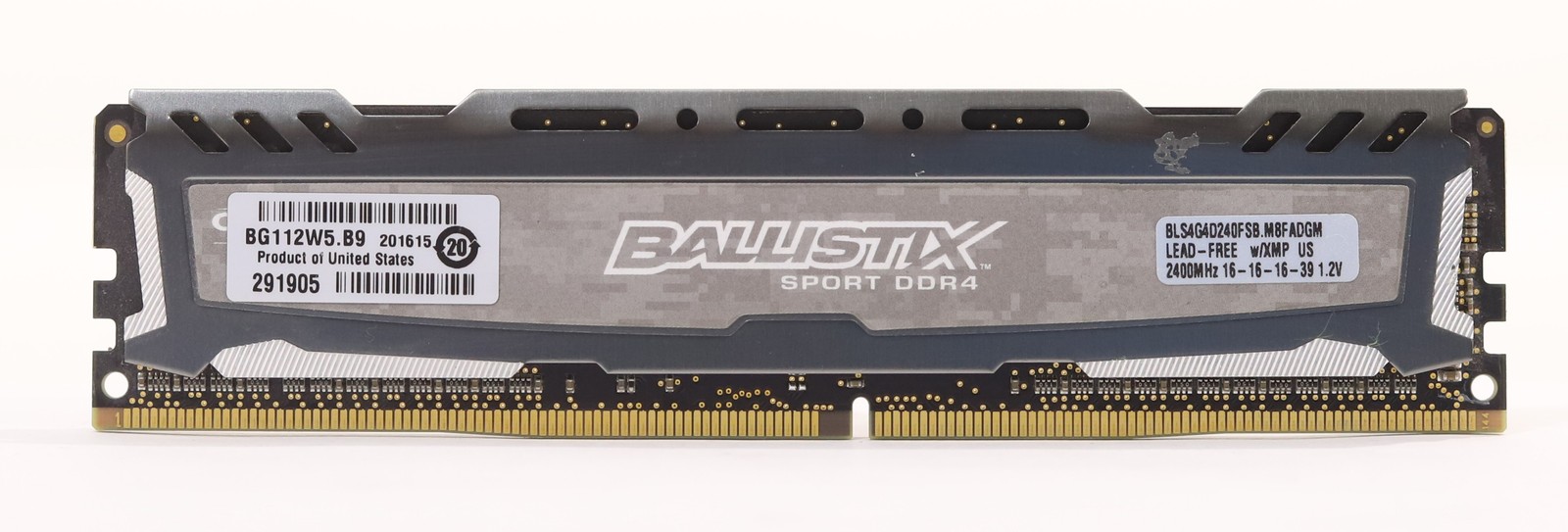 Crucial Ballistix Sport 4GB PC4-19200 DDR4-2400MHz RAM P/N:BLS4G4D240FSB.M8FADGM