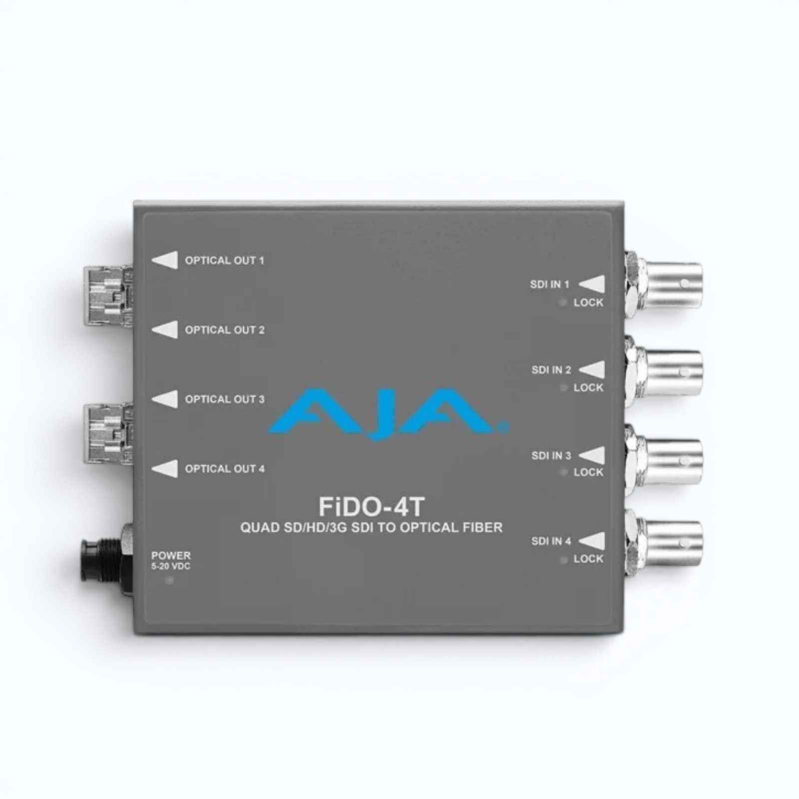 AJA FiDO-4T 4-Channel 3G-SDI to Single-Mode LC Fiber Mini Converter Transmitter