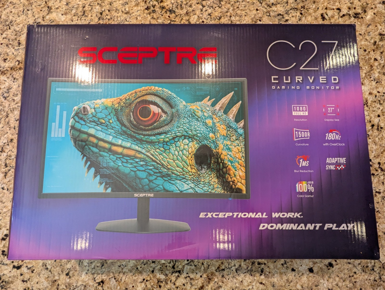 New Sceptre Curved 27-inch Prime Gaming Monitor DisplayPort x2 180Hz HDMI x2...