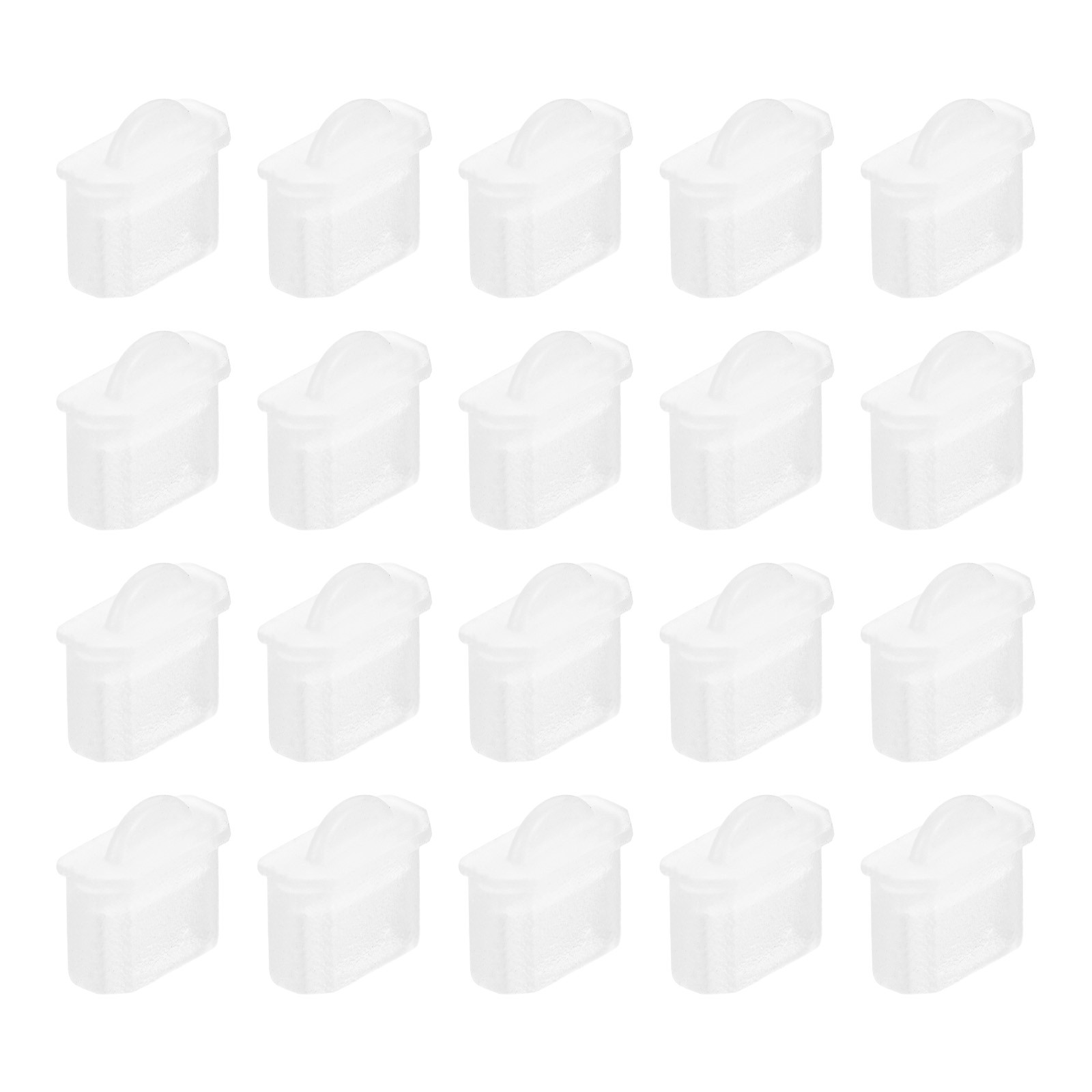 Anti Dust Cap Cover Silicone Micro Male Port 6 x 2.3mm Clear 20 Pcs