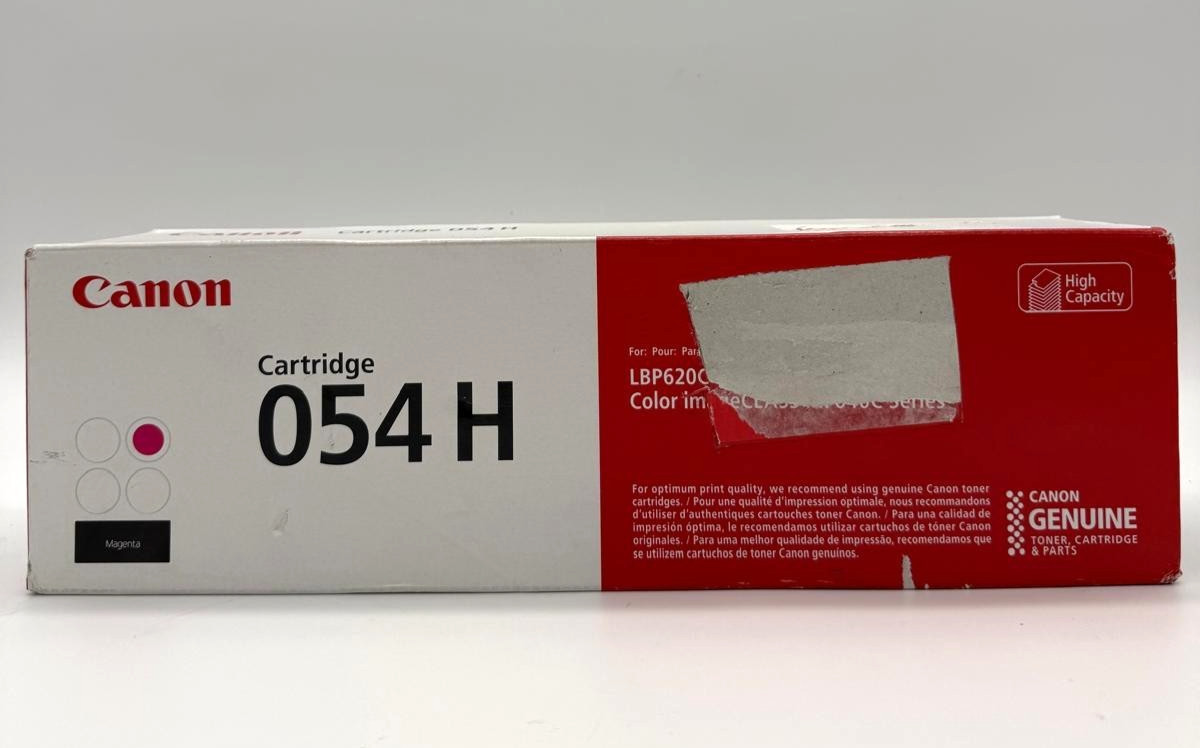 Genuine Canon 054H (3026C001) Magenta High-Yield Toner - Damaged Box