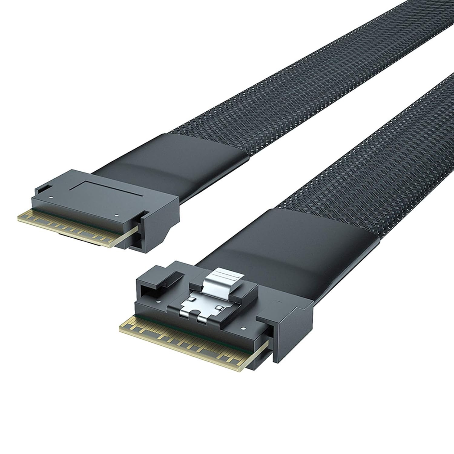 Slimsas SFF-8654 to SFF-8654 8I Cable, 24G Pcie4.0, 85-Ohm, 0.5M