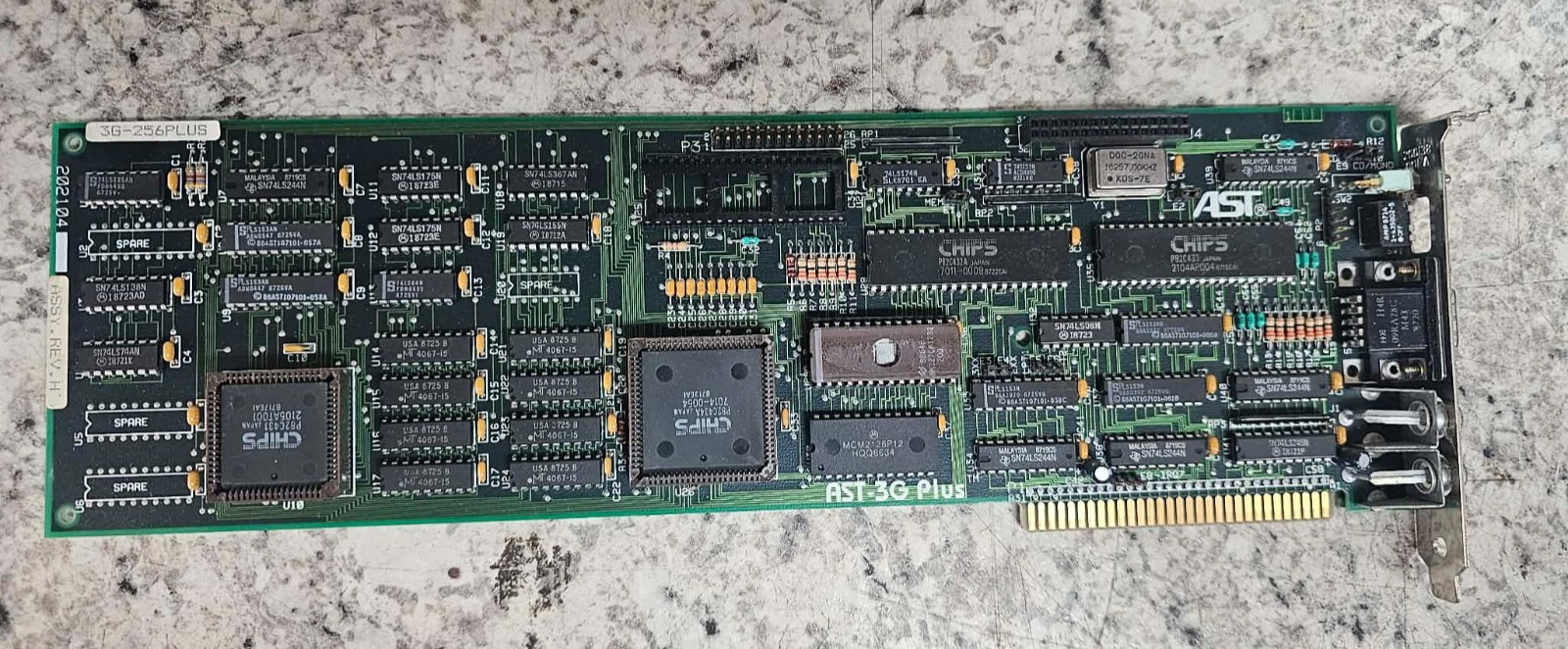Vintage Gaming Retro AST Research Inc AST-3G Plus II 8 Bit ISA EGA Graphics Card