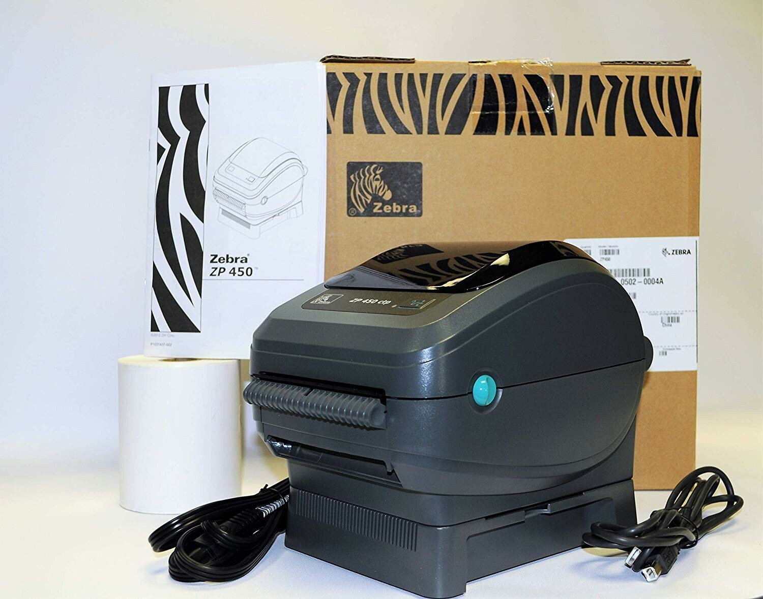 IN STOCK & READY TO SHIP - Zebra ZP450 Direct Thermal Label Printer NEW w Labels