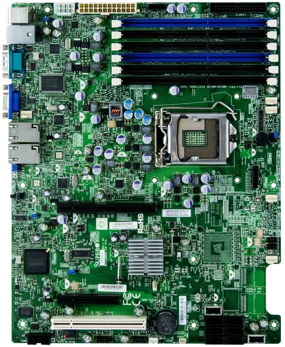 MOTHERBOARDS SUPERMICRO X8SIE-F LGA1156 DDR3 6xSATA PCI-E 1x FDD ATX 24 PIN
