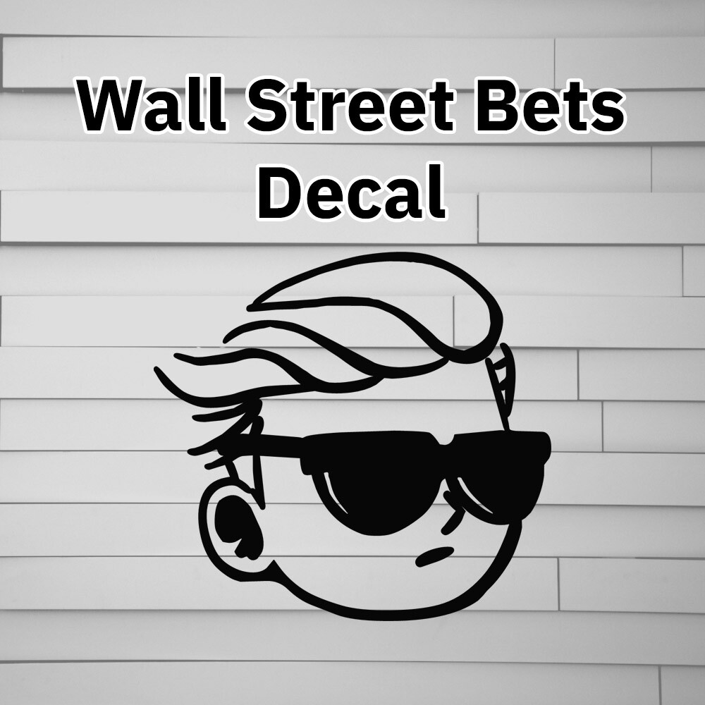 Wall Street Bets Tendie Man Vinyl Decal Sticker Reddit wallstreetbets 