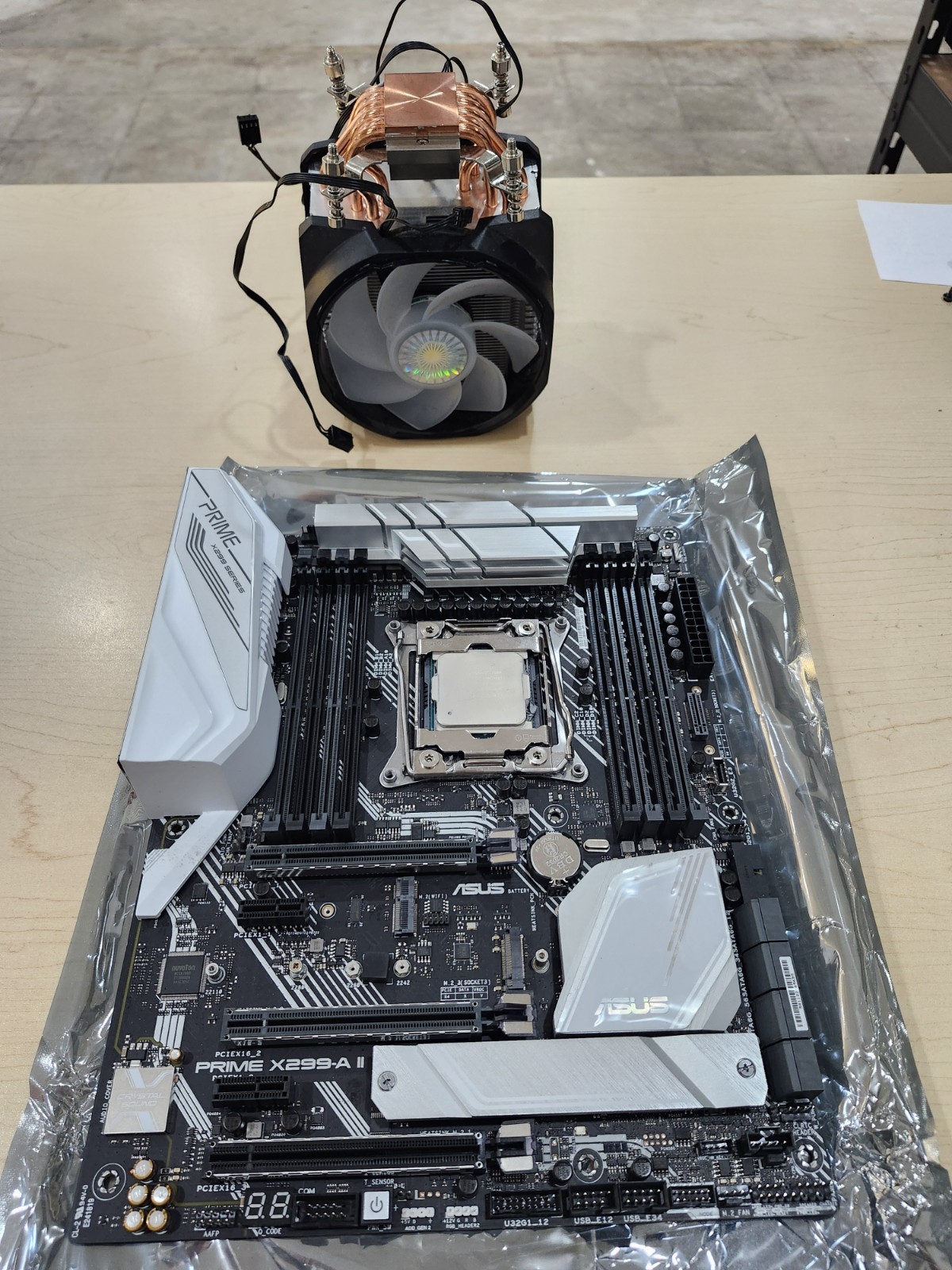 ASUS Prime X299-A II Motherboard COMBO - DEAD i9-9980XE - Full Copper CPU Cooler
