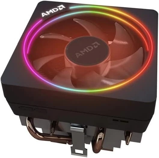 AMD Wraith Prism RGB CPU Cooler AM4 AM5 4 Heatpipes 95w TDP PWM Fan