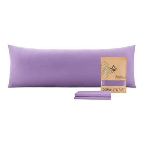 Body Pillow Cover, Ultra Soft Microfiber Long Pillowcase, Light Purple