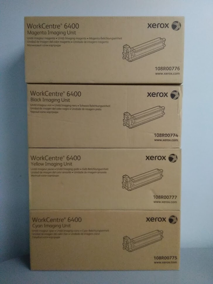 Xerox WorkCentre 6400 set Drum imagin unit Yellow Magenta Cyan Black Sealed