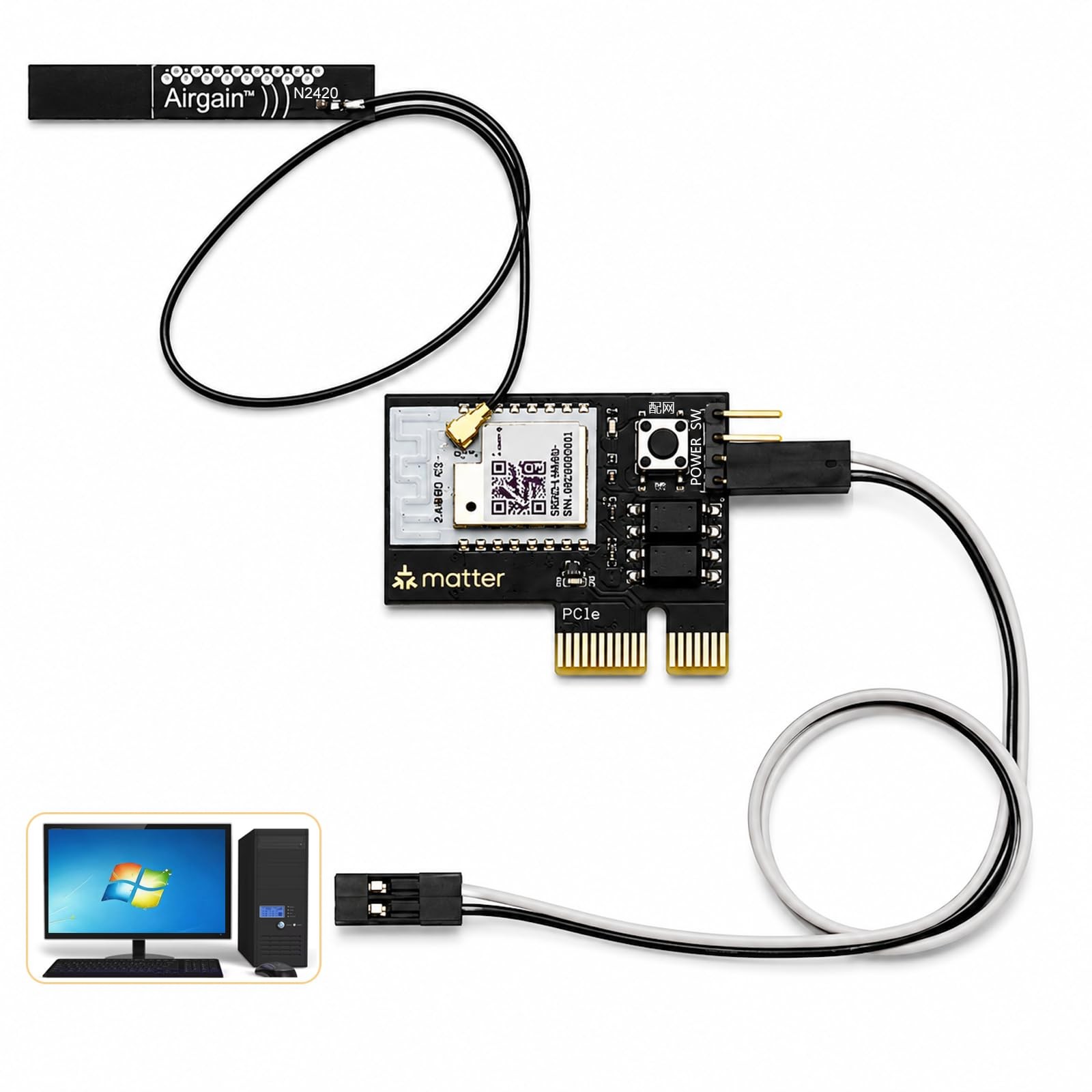 Remote PC Power Switch Wireless Computer Motherboard On/Off Button