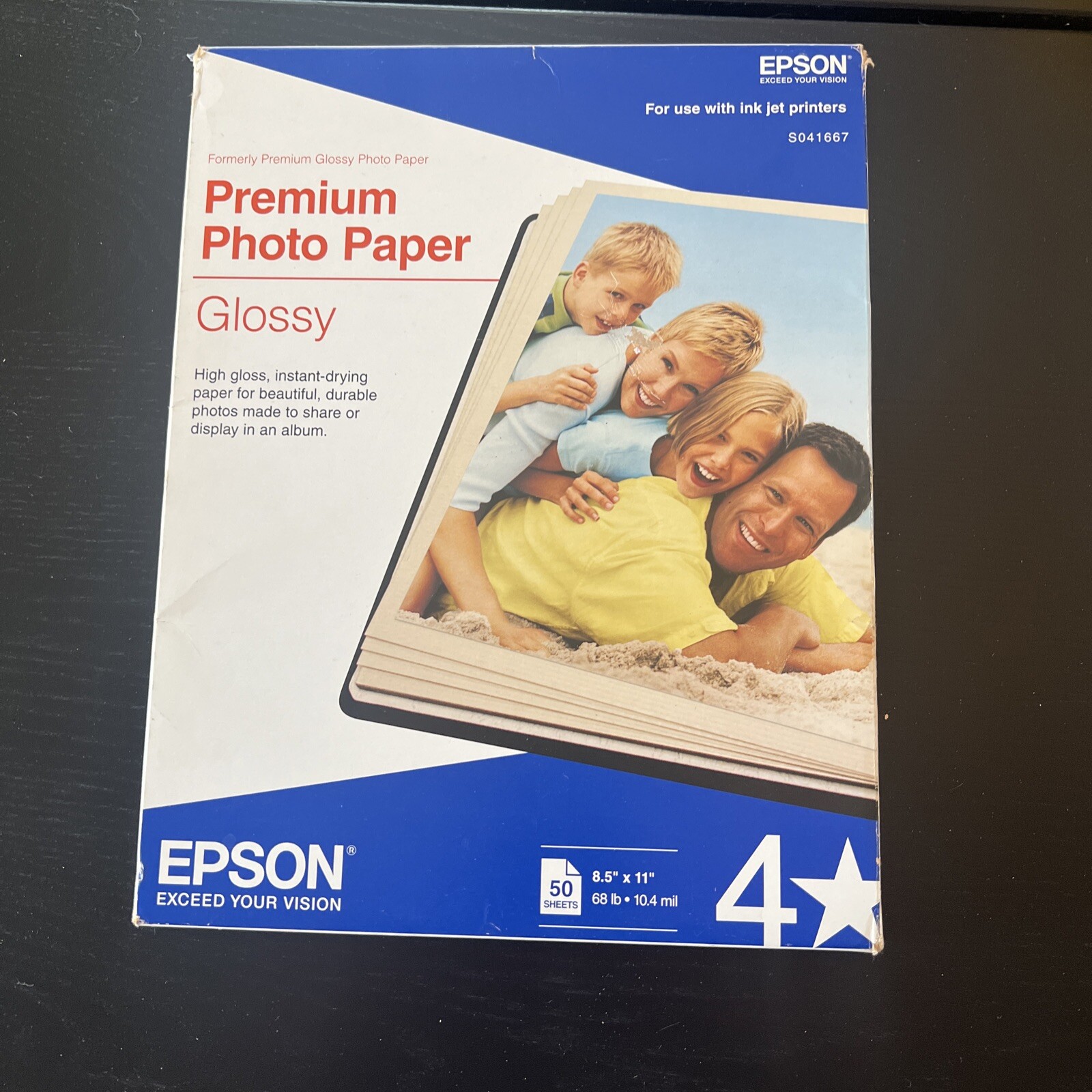 Epson Premium Glossy Inkjet Photo Paper 8.5x11 Total of Sheets 31 Epson SO41667 