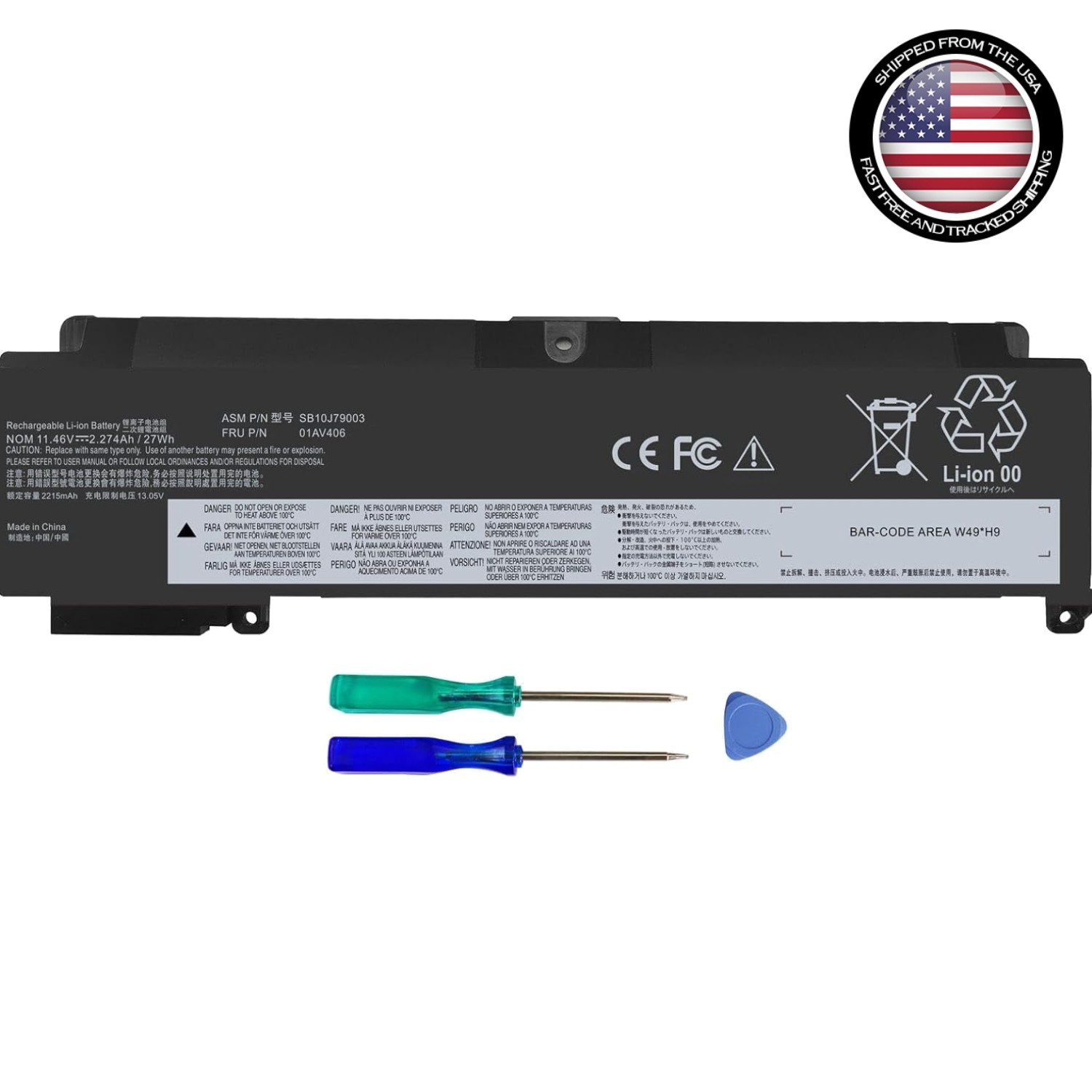 Reliable ThinkPad T460S T470S Replacement Battery - Rechargeable & Efficient