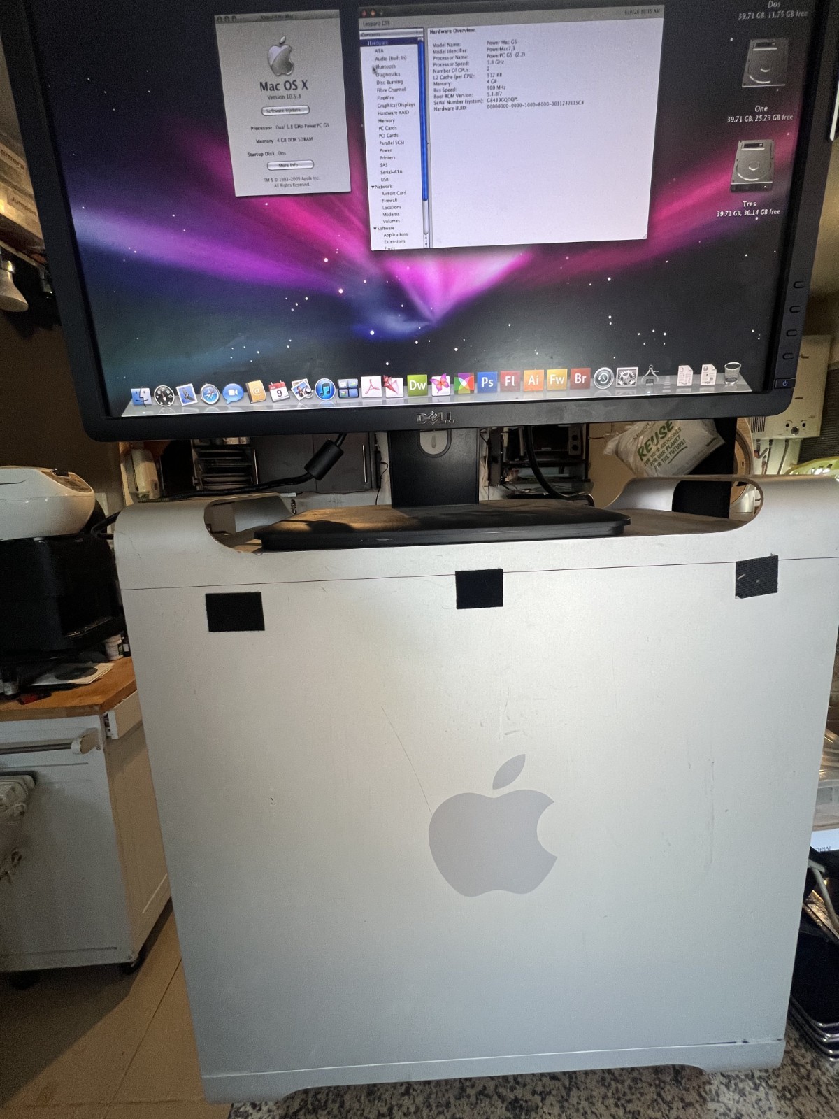 Power Mac G5 June 2004 A1047 EMC 1969C 1.8 GHz 4GB RAM 120GB SSD Panther 10.3.9