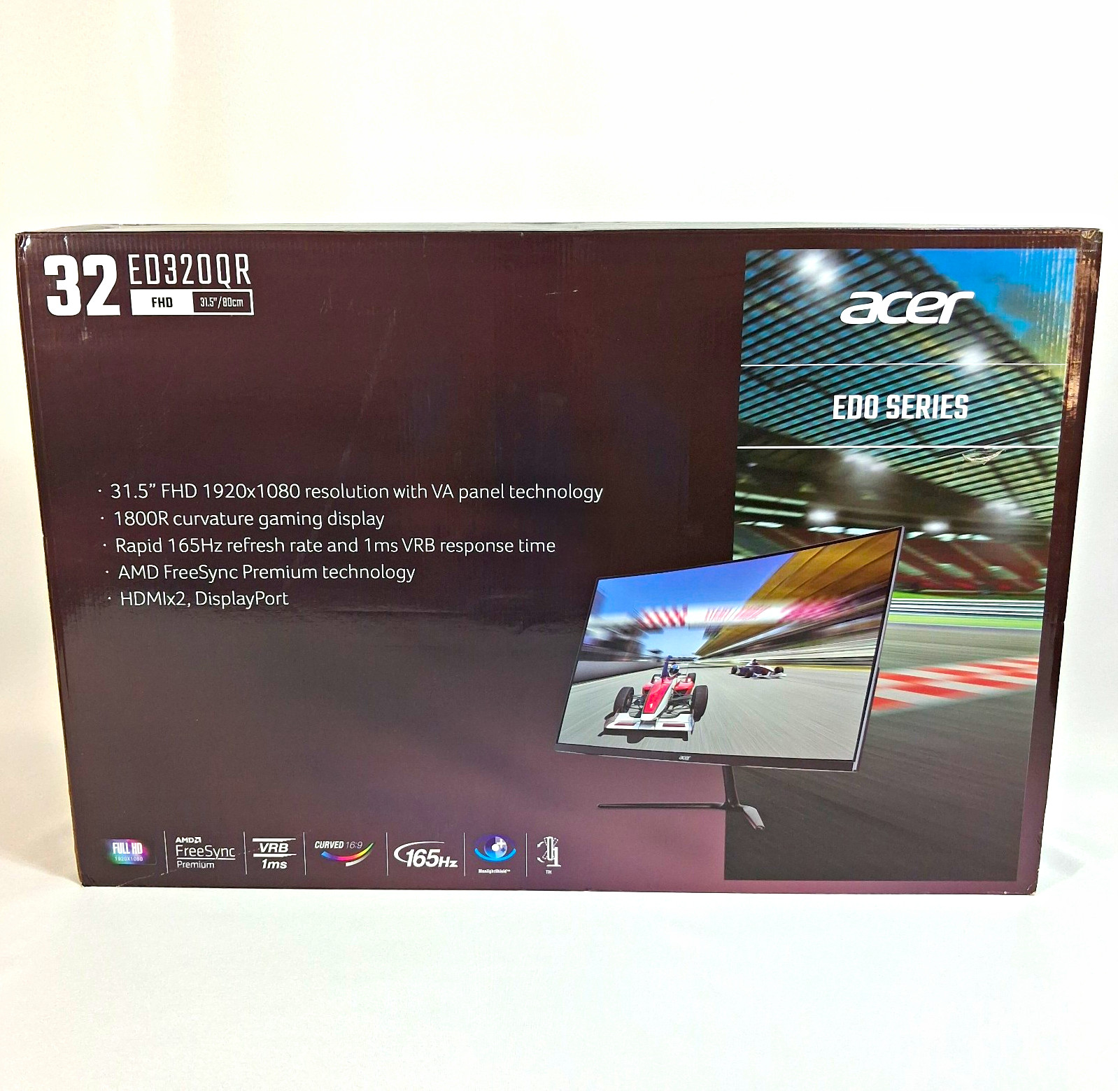 Acer ED320QR 31.5" Curved FHD VA Gaming Monitor 165Hz 1ms FreeSync HDMI/DP