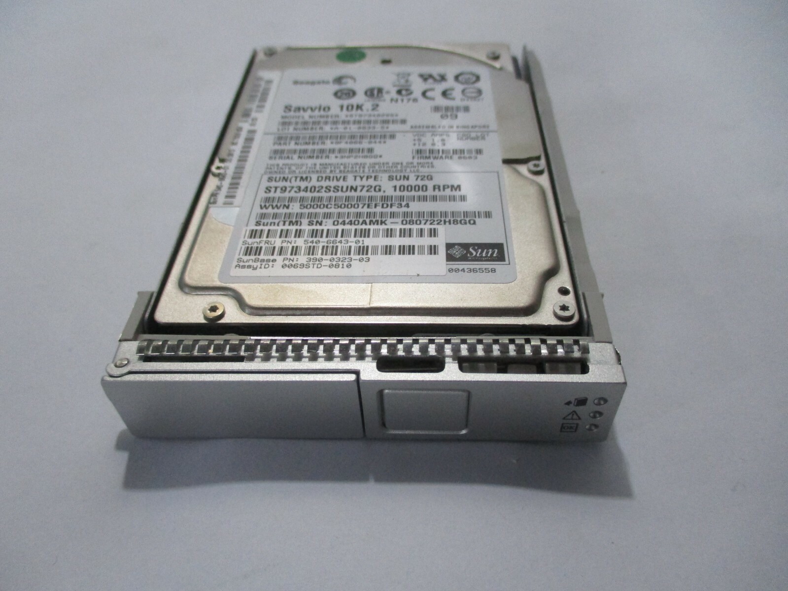 Sun 390-0323-03 72G 10k ST973402SSUN72G 2.5" SAS HDD ST973402SS 540-6643-01