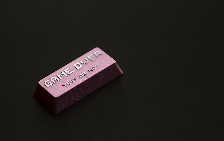 Aluminum Alloy 3D Carving Enter Keycap Game Over OEM Cap for Cherry MX Keyboard