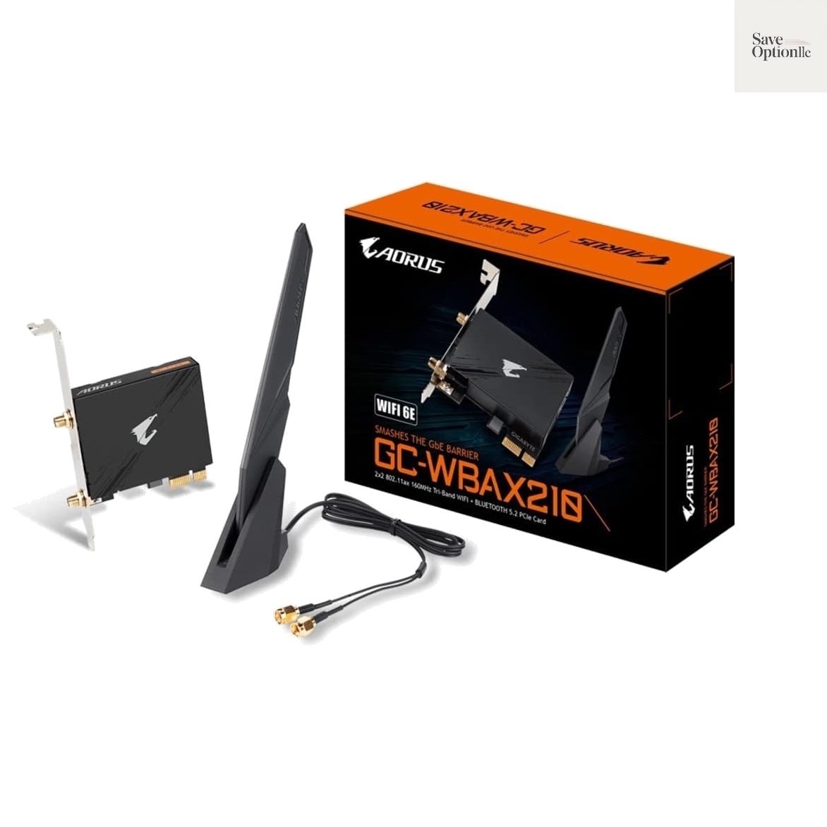 GIGABYTE WiFi 6E GC-WBAX210 (2x2 802.11ax/ Tri-Band Pack of 1, Multicolor