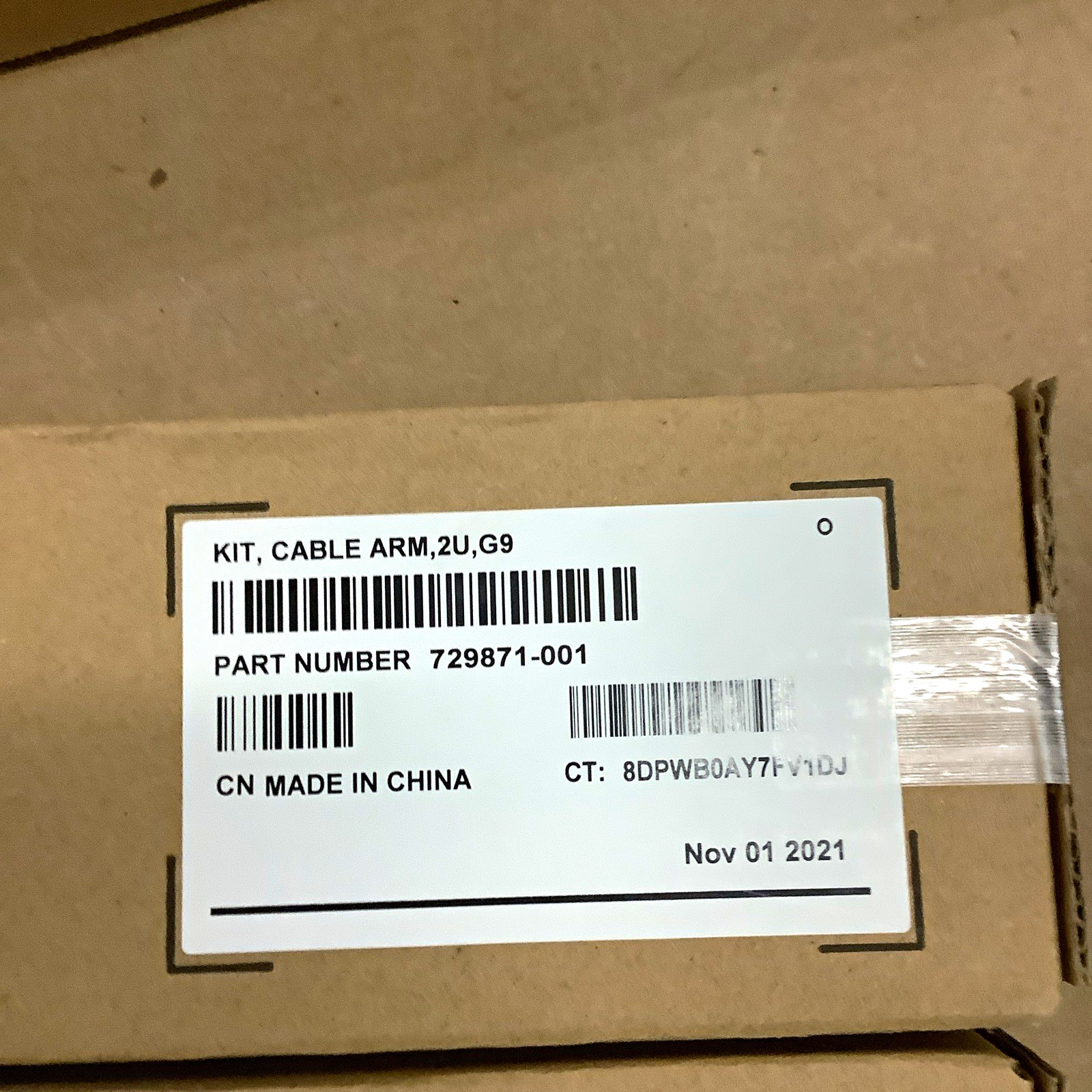 HP Cable Arm Kit 2U G9 Server Accessory Part Number 729871-001