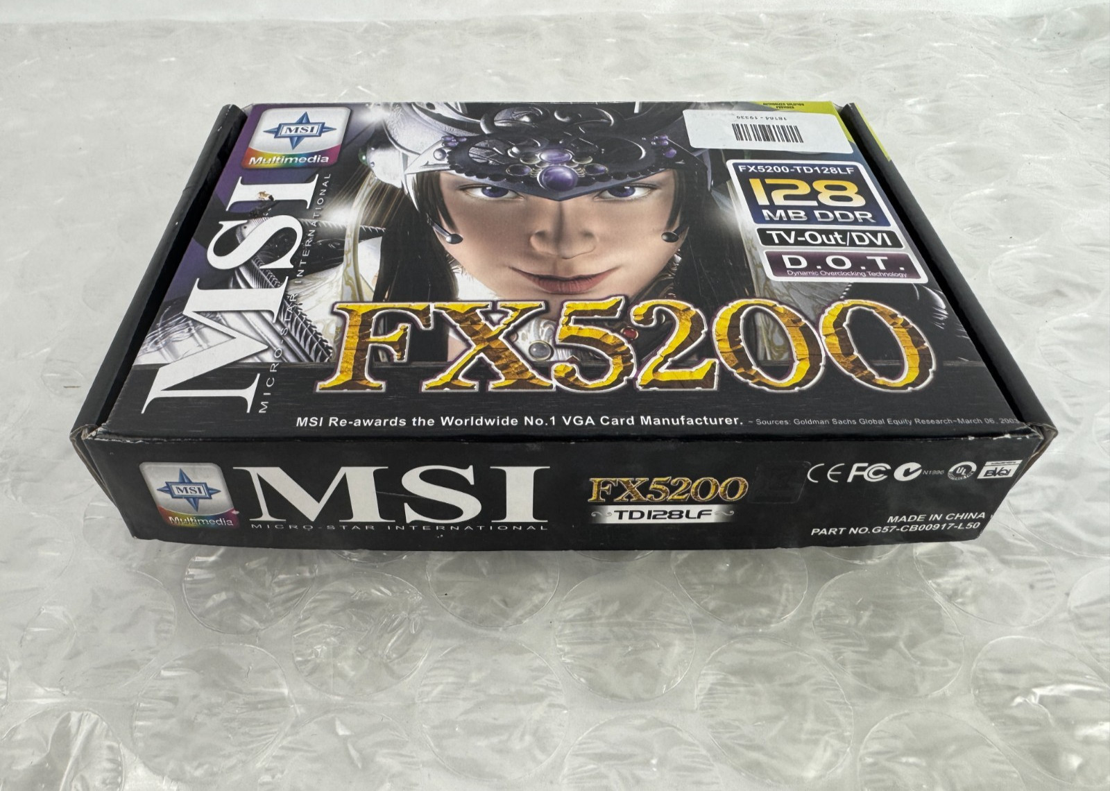 MSI NVIDIA GeForce FX 5200 128MB DDR1 AGP FX5200-TD128LF DVI VGA S-Video
