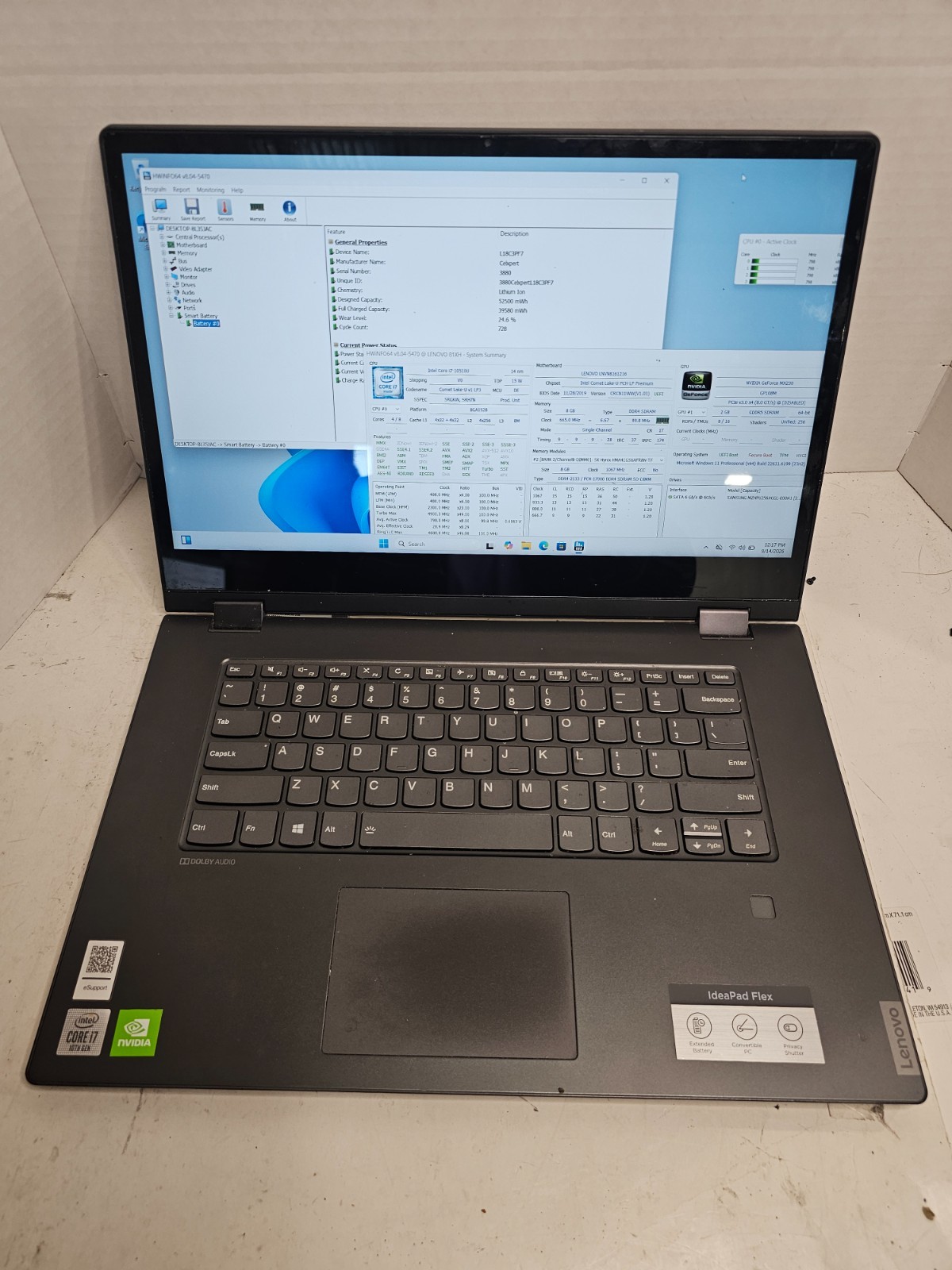 Lenovo IdeaPad FLEX-15IML 81XH 8GB RAM 256GB SSD Win 11 #04