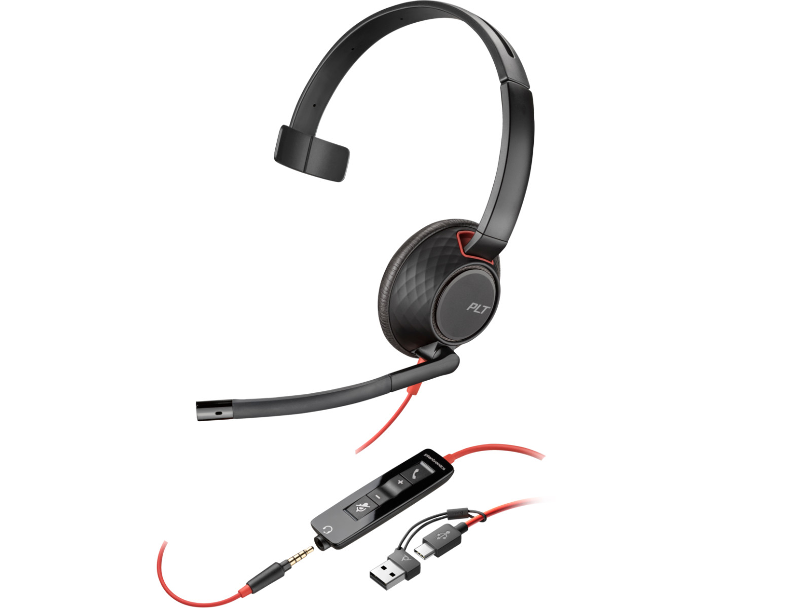 Plantronics Poly Blackwire C5210 USB-A USB-C Headset (207577-01, 8M3X1A6) New