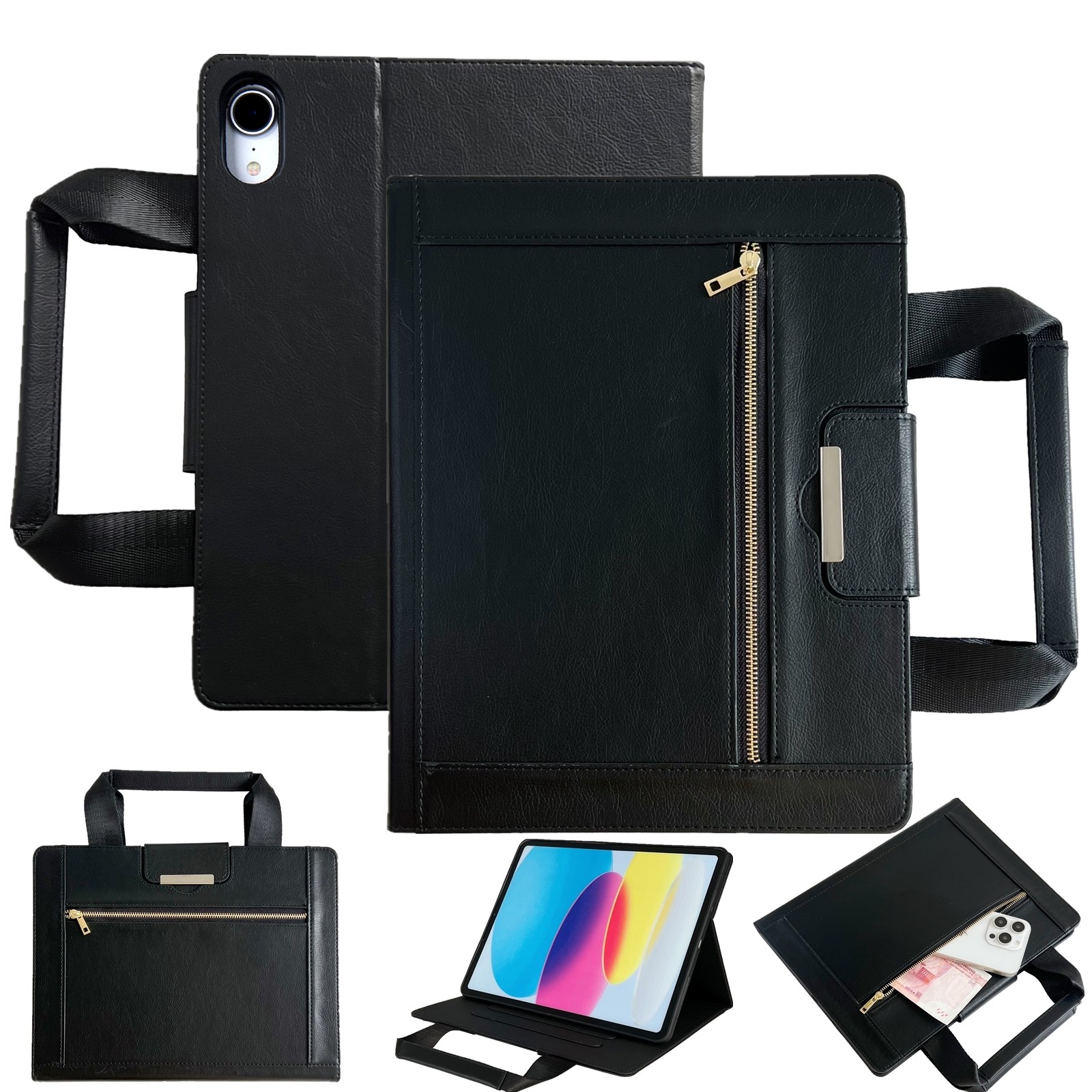 For iPad A16/10th Gen Air Pro 11" Mini 6/7 Handbag Flip Stand Leather Case Cover