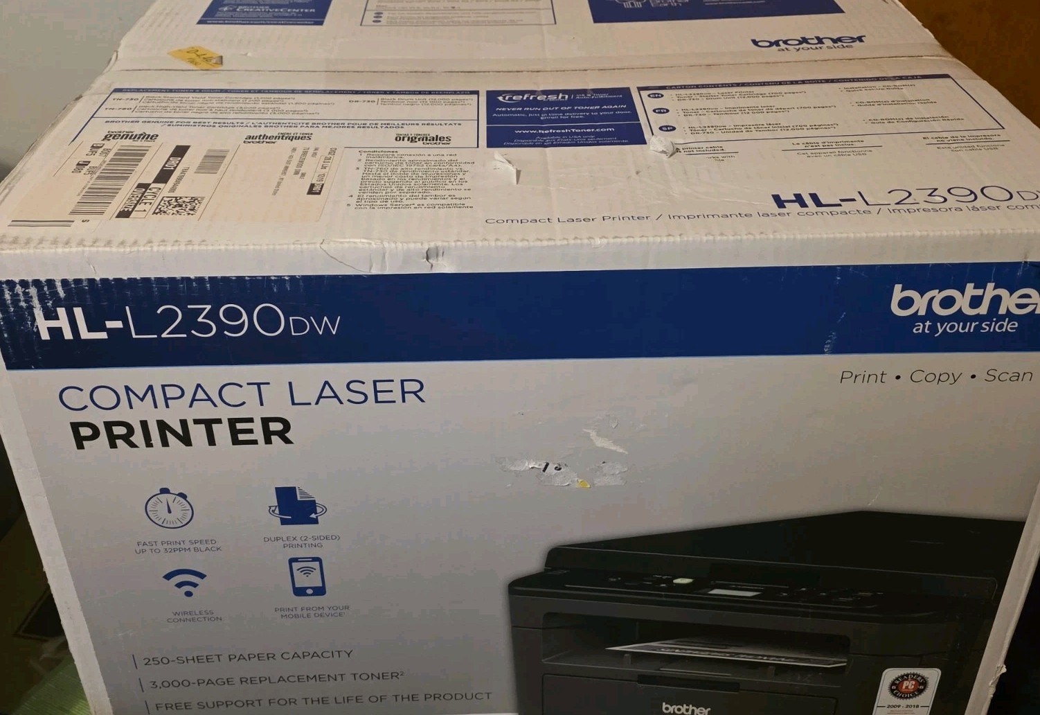 Brother HL-L2390DW Compact Monochrome Laser Printer