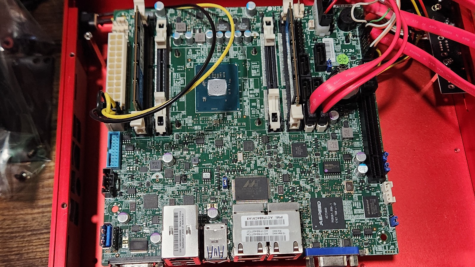 Supermicro A1SRi-2758F Mini-ITX Motherboard + 16 GB DDR3 I/O Shield NO COOLER