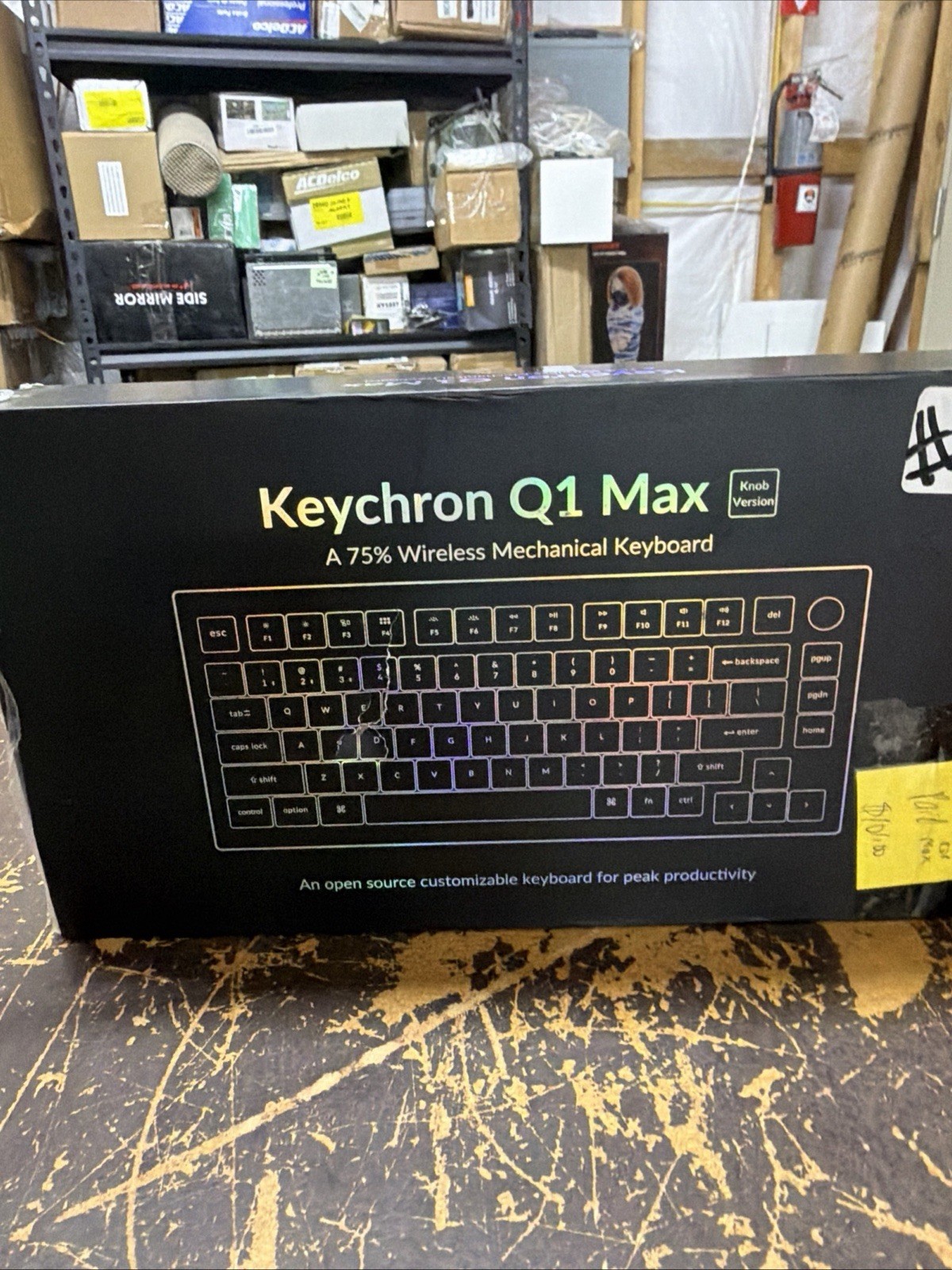 Keychron Q1 Max Shell White Gateron Red 75% Wireless RGB Hot Swap Knob