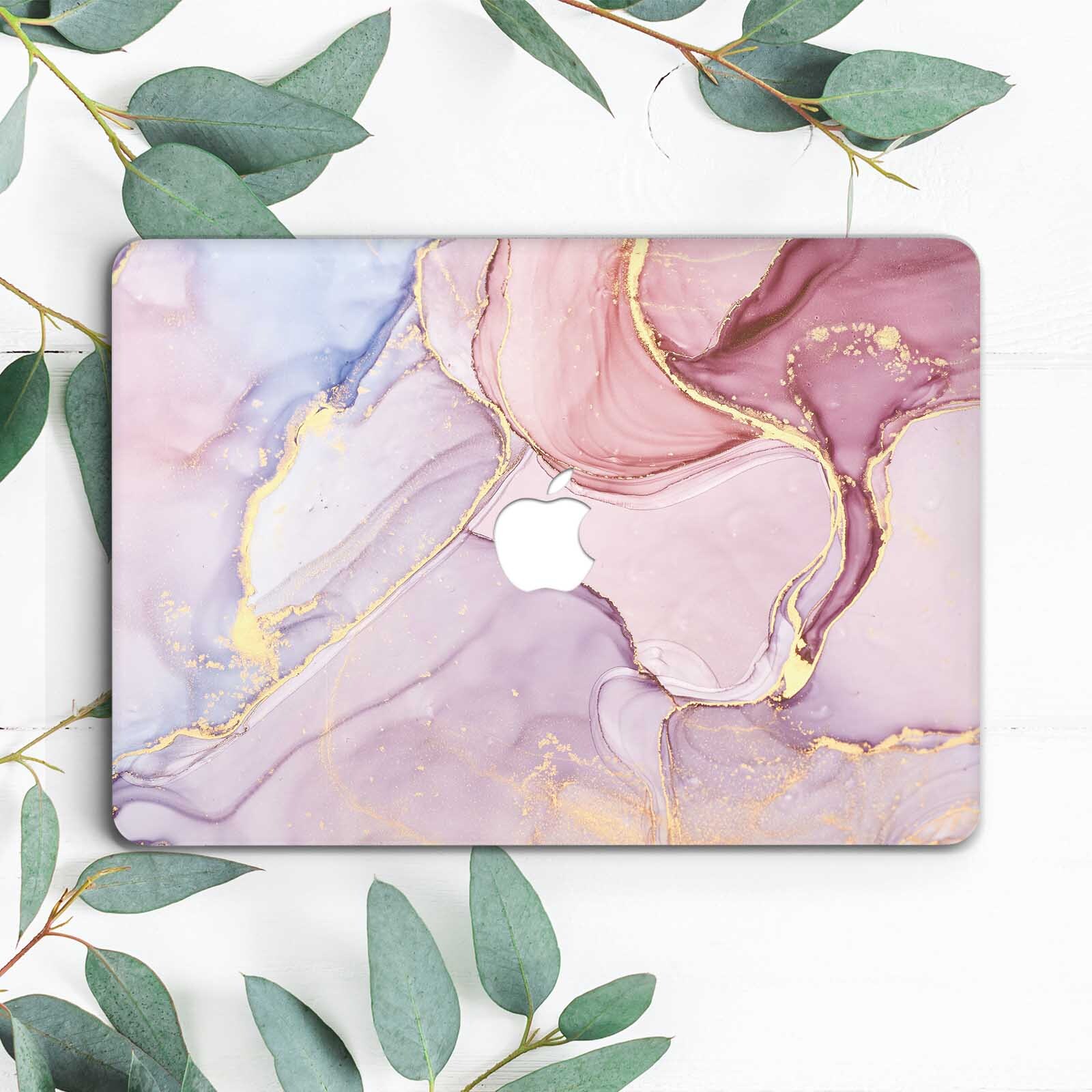 Pink Gold Marble Girly Aesthetic Hard Case For Macbook Pro 16 13 14 15 Air 11 13