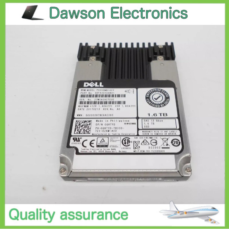 0GVTYD GVTYD NEW DELL PX05SMB160Y 1.6TB 2.5" SAS 12G MU SSD Solid State Drive