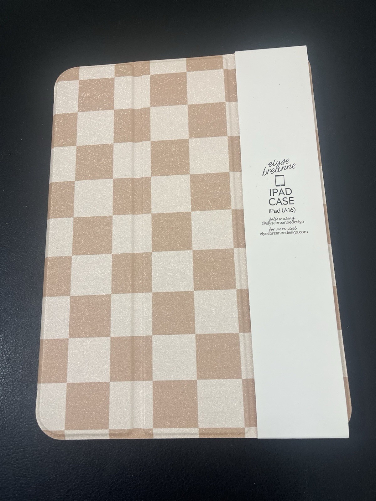 elyse breanne LATTE CHECKERED Clear Back iPad A16  11"  - 11TH GEN Case