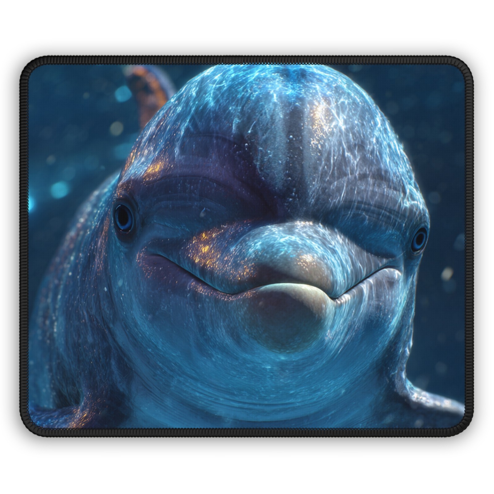 Smiling Dolphin Gaming Mouse Pad | Blue Ocean Marine Desk Mat