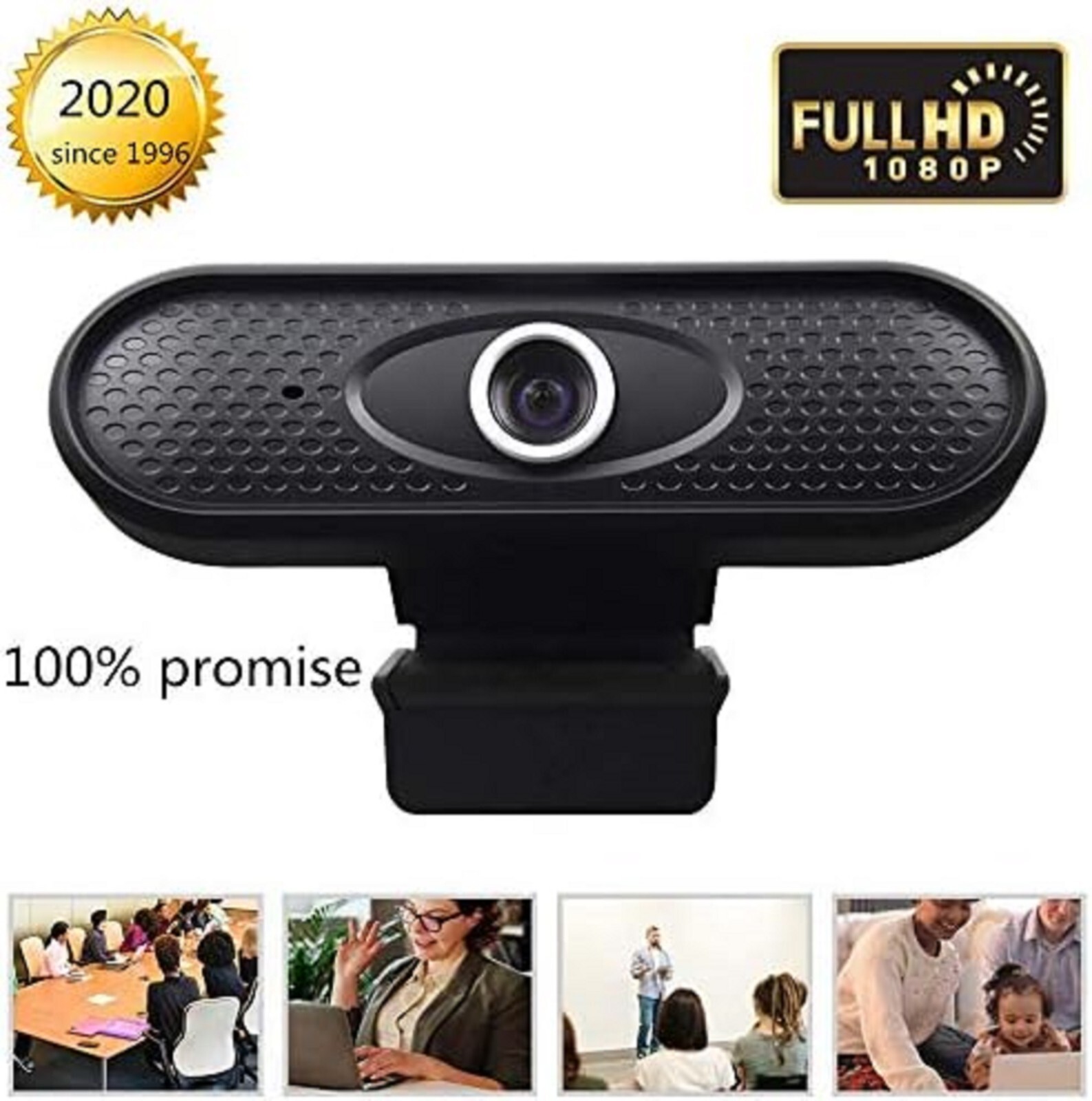 1080P Full HD USB 2.0 Webcam for PC Desktop & Laptop Web Camera with Microphone