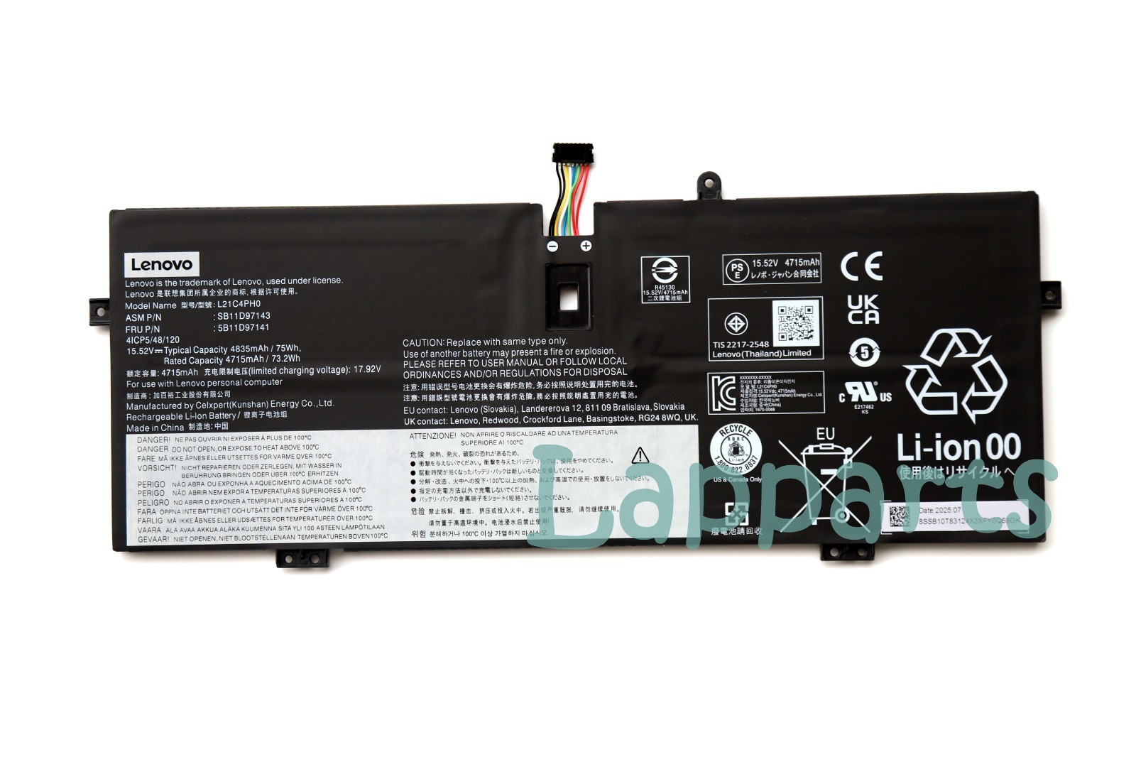New Genuine L21C4PH0 L21D4PH0 L21M4PH0 Battery for Lenovo Yoga 9 14IAP7 14IRP8
