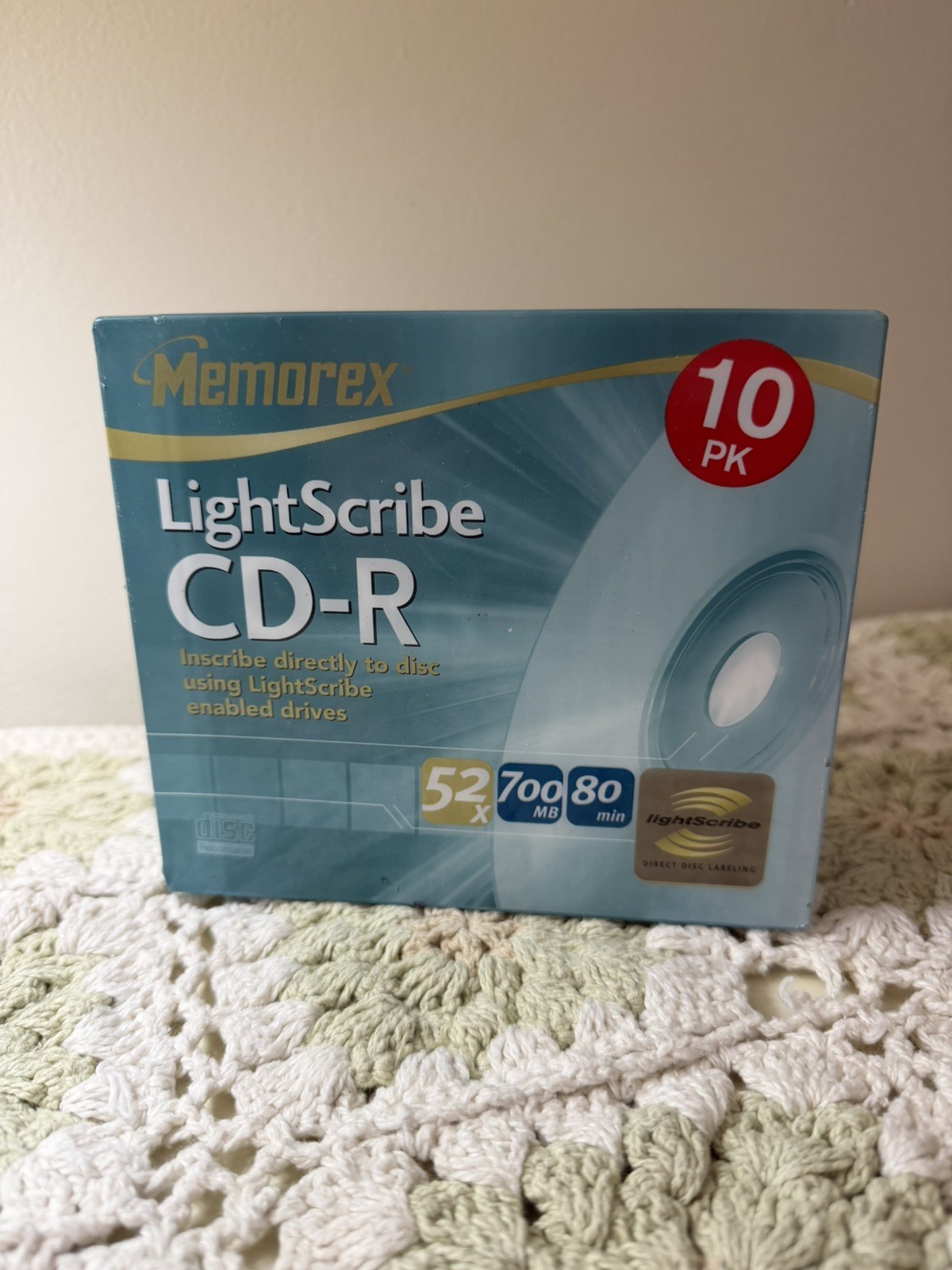 NEW Memorex LightScribe CD-R 52x 700mb 80 Minute Recordable Compact Disc 10-Pack