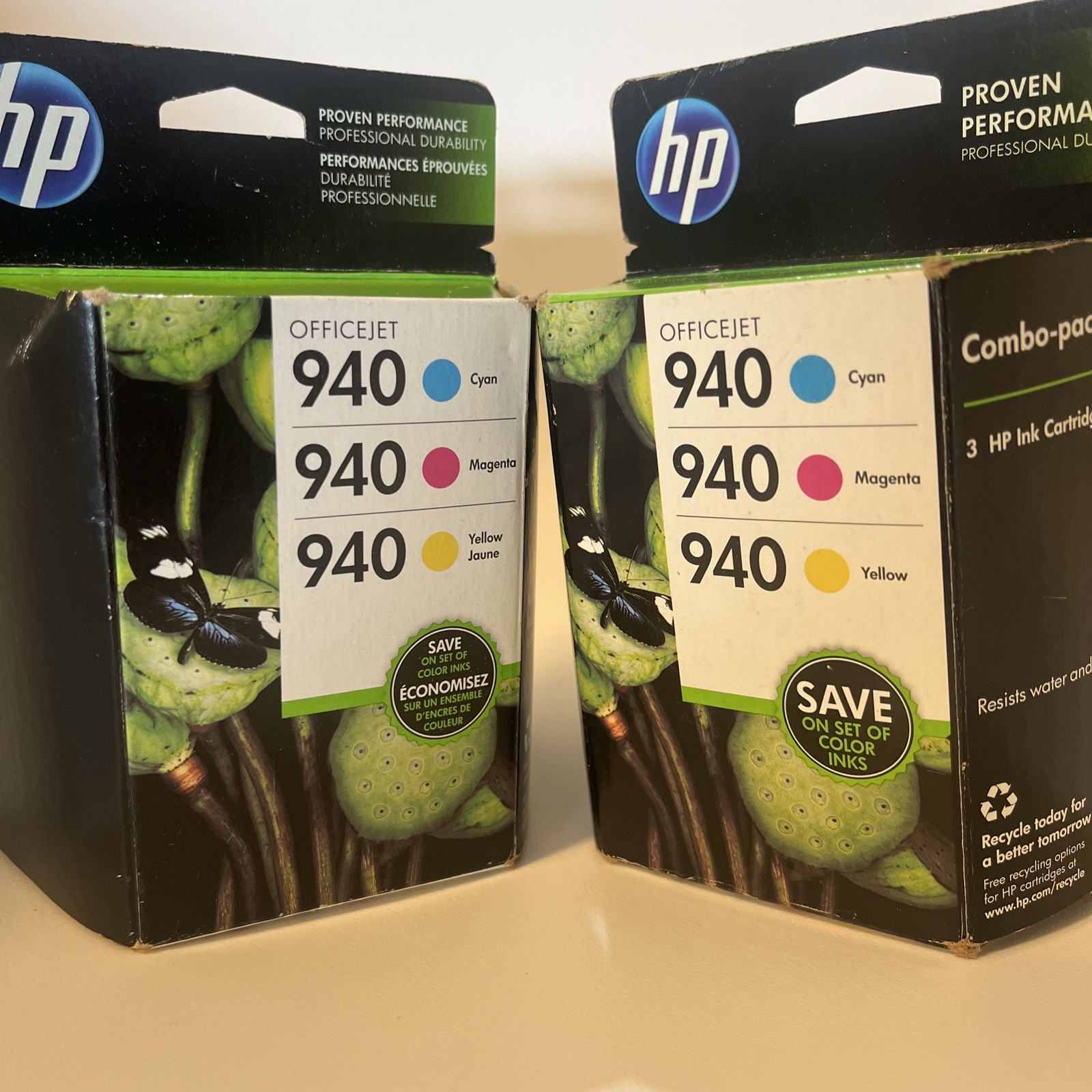Lot 2 Genuine HP 940 CN065FN Combo Pack Ink Cartridges 2014-2015 NEW OEM SEALED