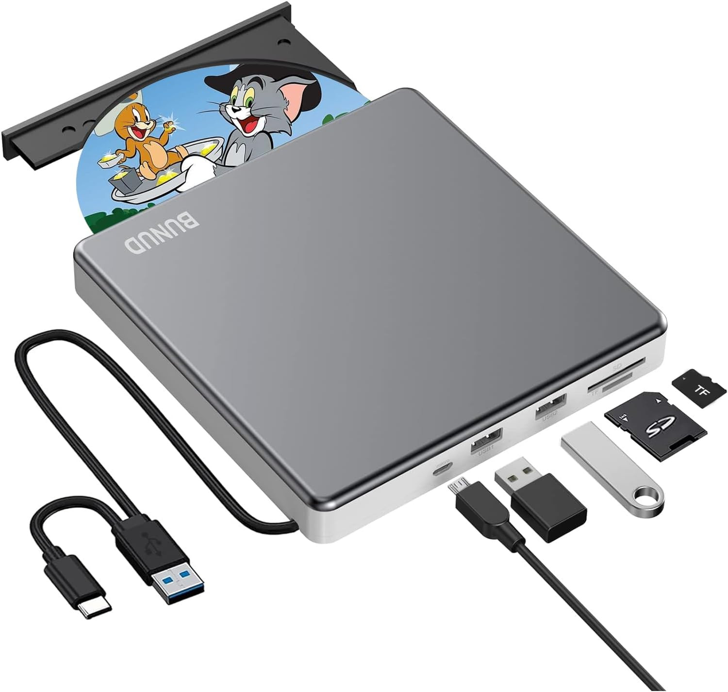 Unidad de DVD externa Superdrive USB C para lector de DVD USB 3.0 de Portatil
