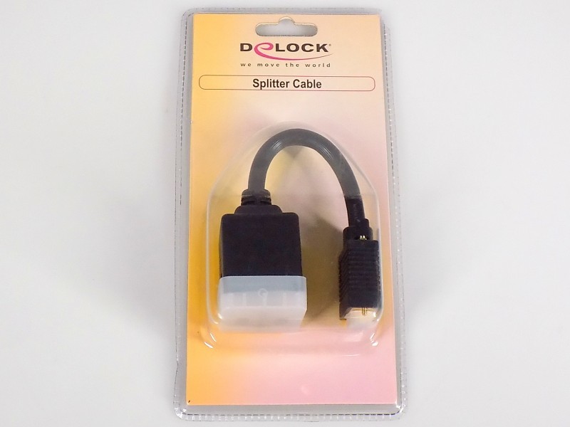Delock 65060 20cm Adapter Cable for 1x VGA Male Male Male to 2x VGA Female Female